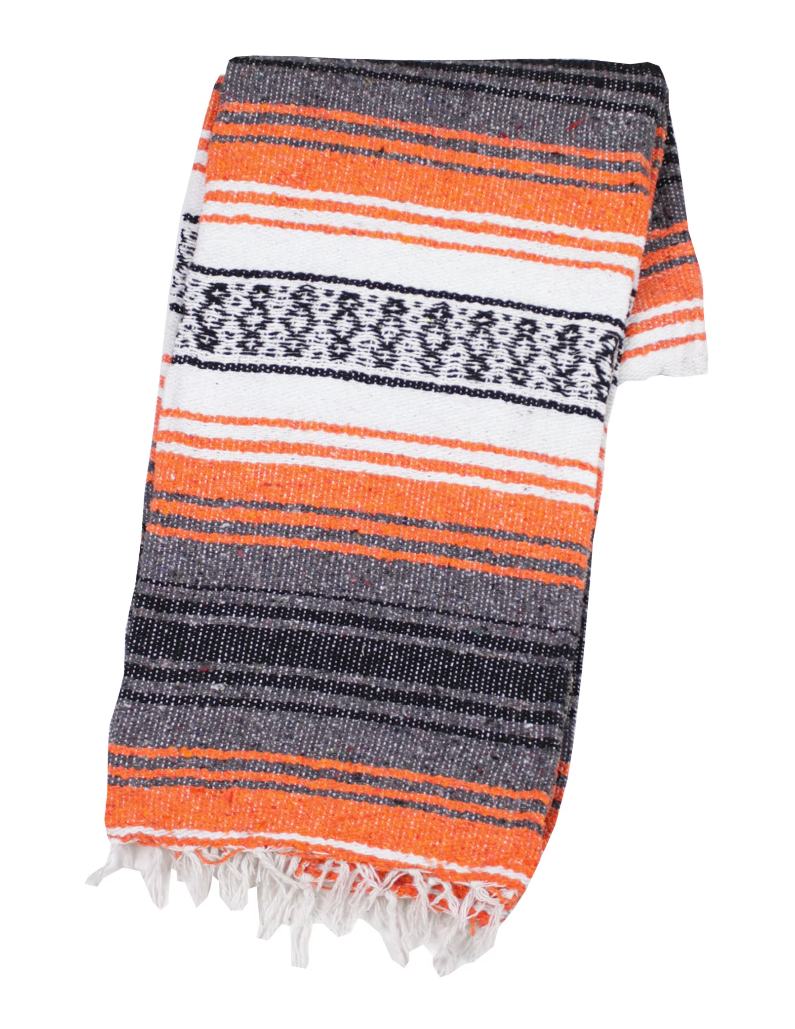 Canyon Creek Orange, White Cotton Throw, 53