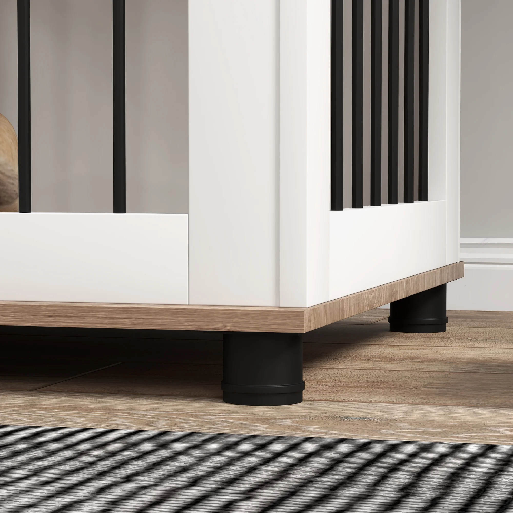 PawHut Dog Crate Furniture, Side or End Table w/ Door for Small Medium Dogs