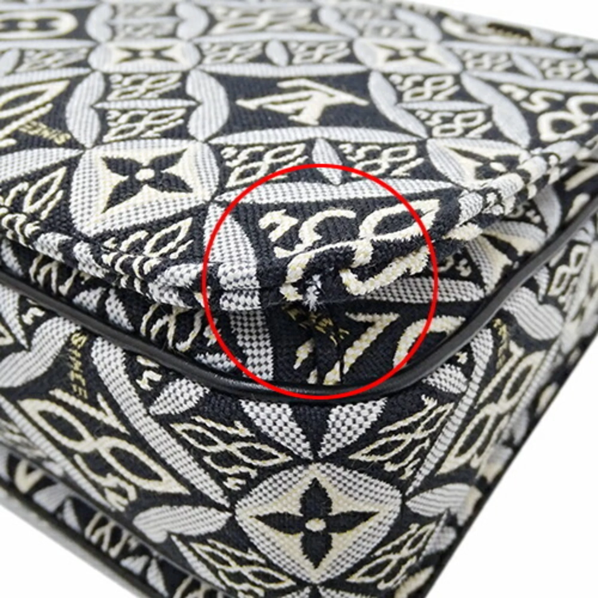 Pre-Owned Louis Vuitton LOUIS VUITTON Bag Monogram Jacquard SINCE 1854 Ladies Handbag Shoulder Pochette Metis MM Gray M57272 2020 Collection (Good)