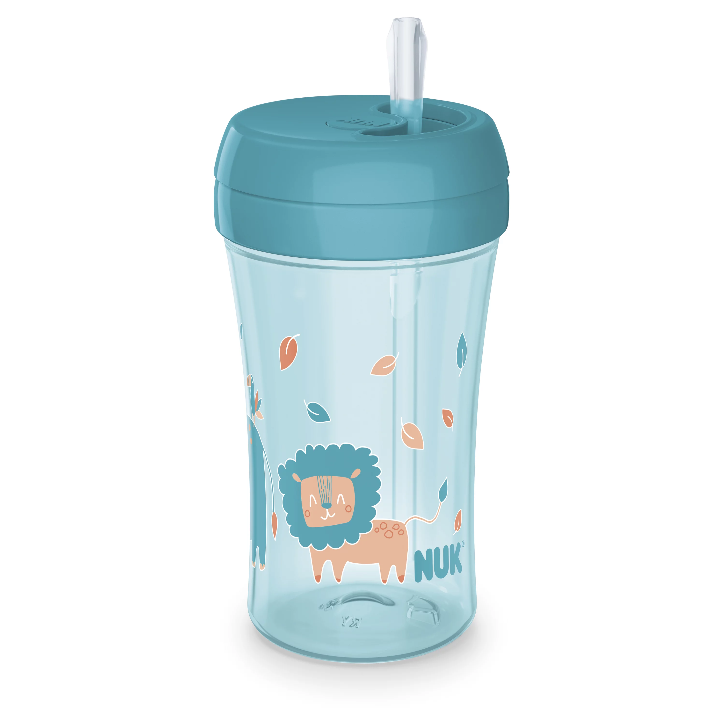 NUK Easy Straw Leak-Proof Cup, BPA-Free, Jungle, 12+ Months Hard Spout Sippy Cup