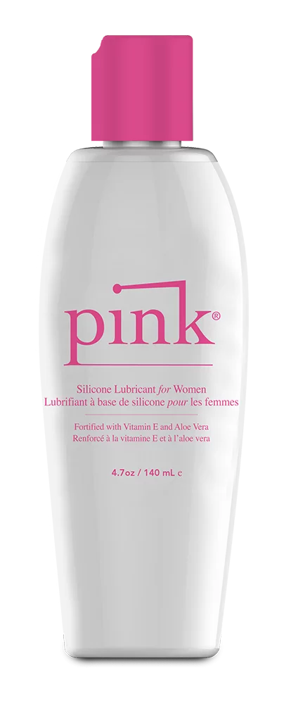 PINK Silicone Lube - Silicone Based Liquid Personal Lubricant for Women - 4.7 fl.oz / 140 ml