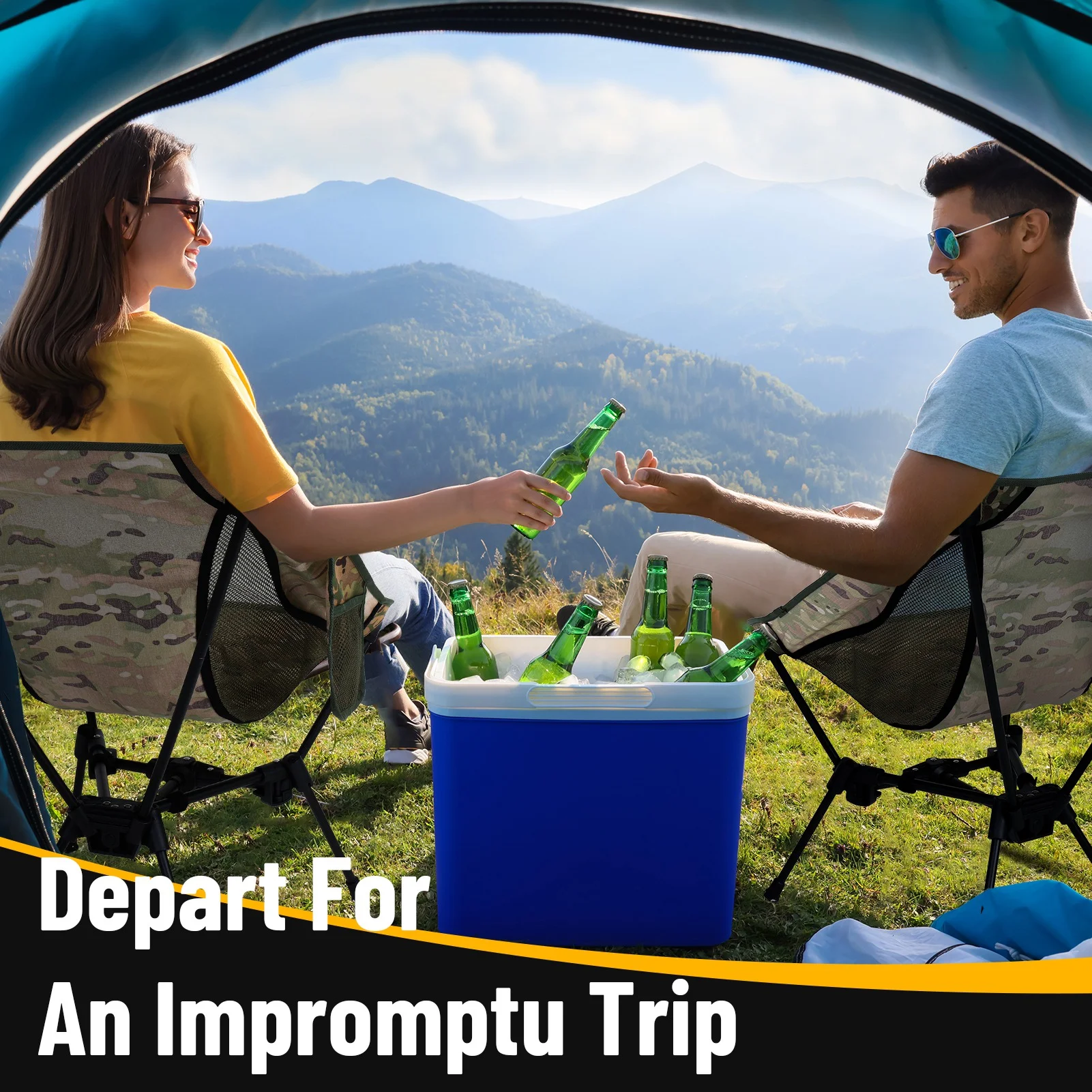 HEQUSIGNS Portable Camping Chair Backpacking Chair, 4th Generation Ultralight Folding Chair, Compact Lightweight Foldable Chairs for Hiking Camping Beach(Camouflage)