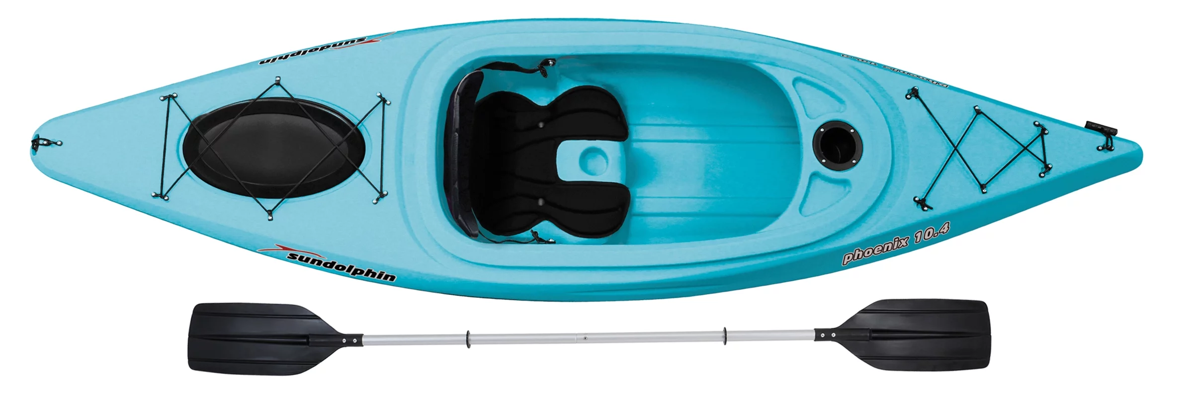 Sun Dolphin Phoenix 10.4 Sit-In Kayak Sea Blue, Paddle Included