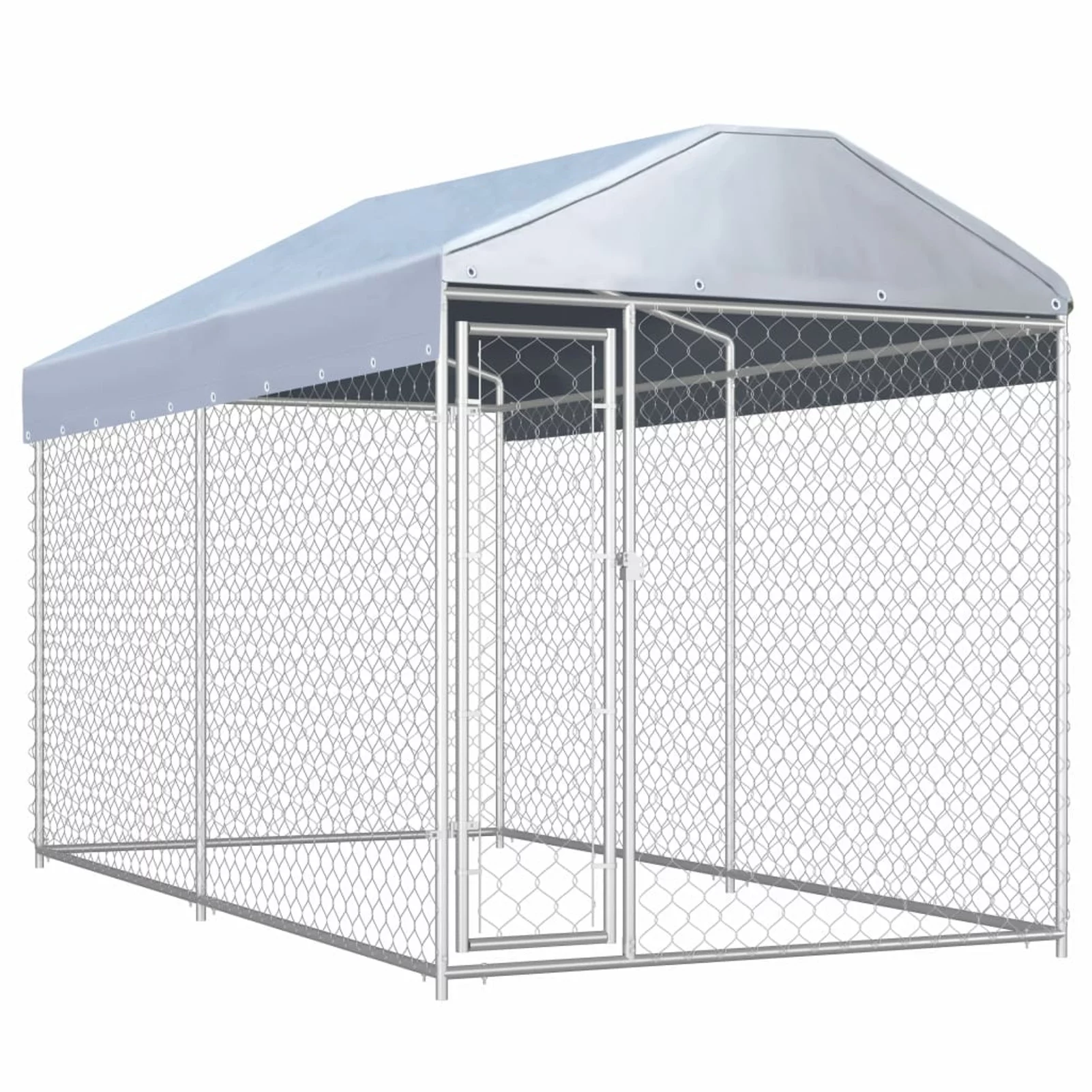 Carevas Outdoor Dog Kennel with Canopy 150.4
