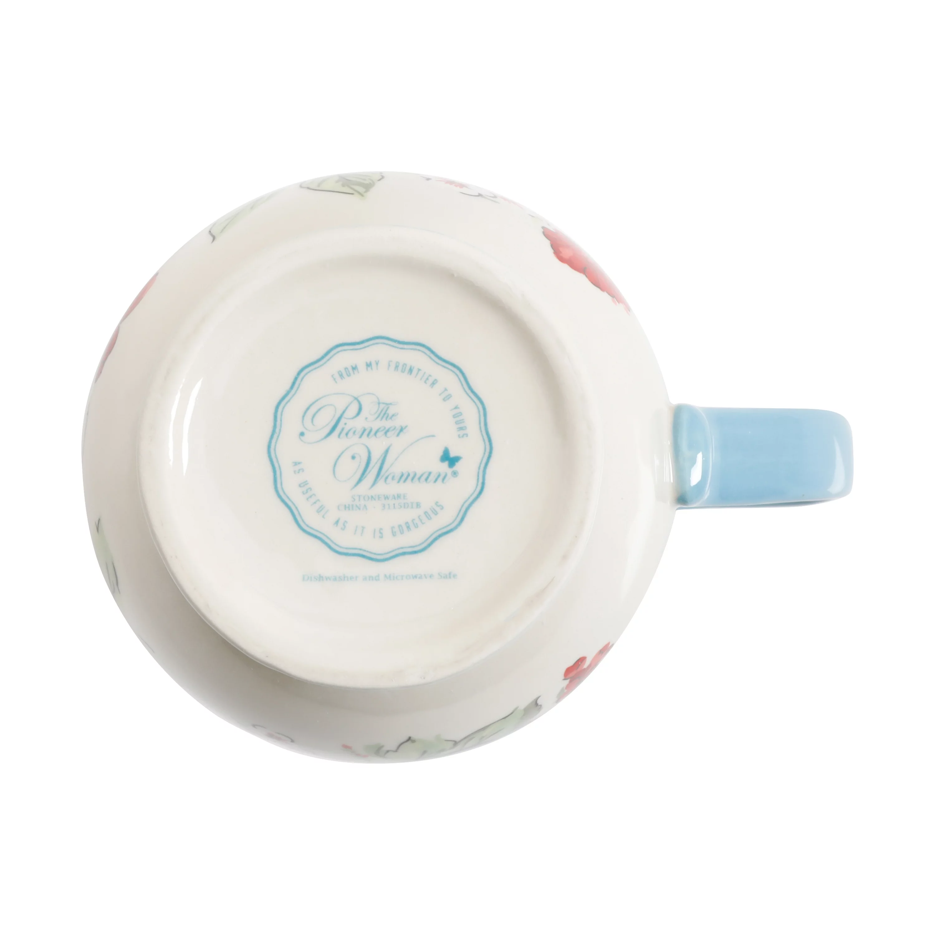 The Pioneer Woman Classic Charm White Ceramic 17-Ounce Mugs, 4-Pack