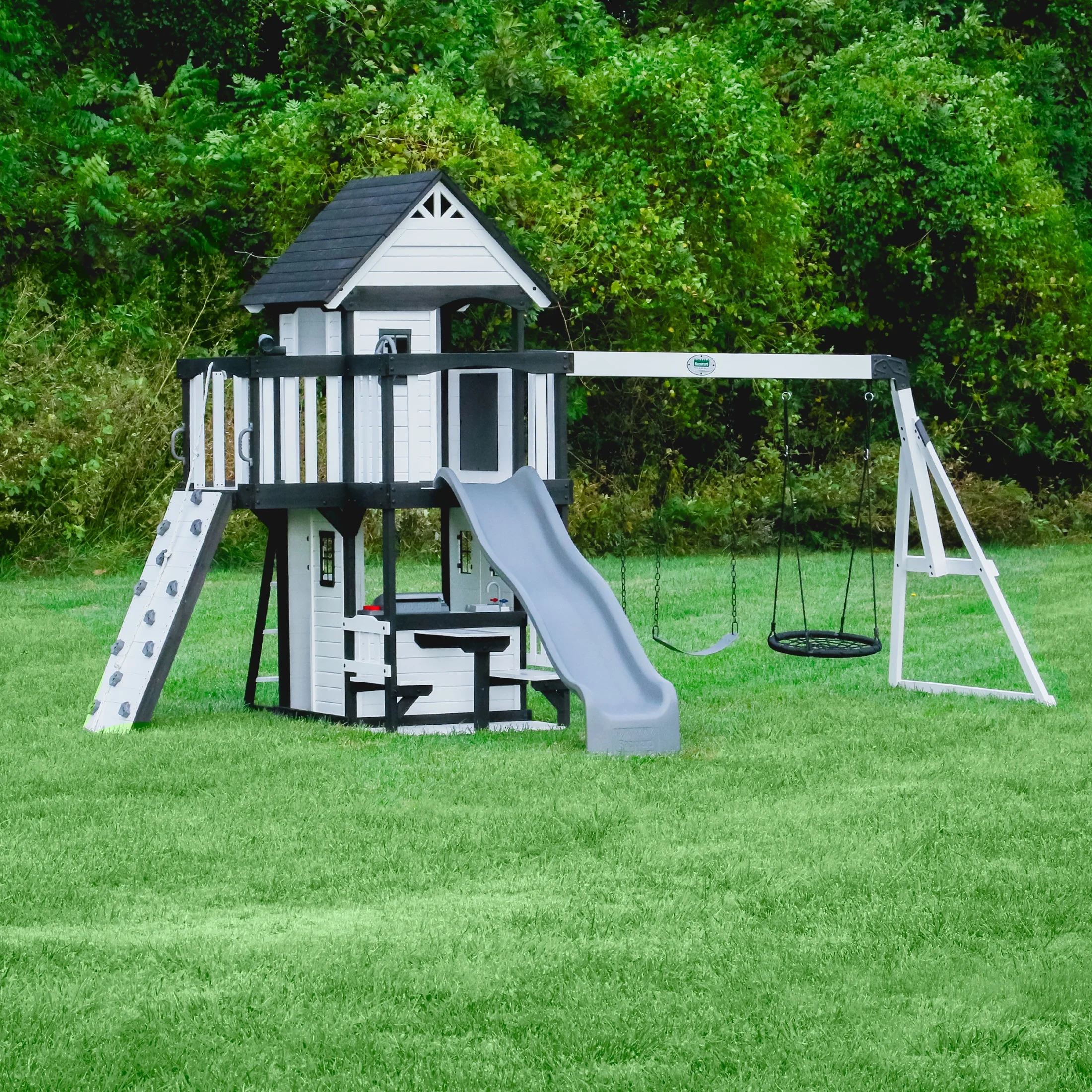 Backyard Discovery Canyon Creek Swing Set - White
