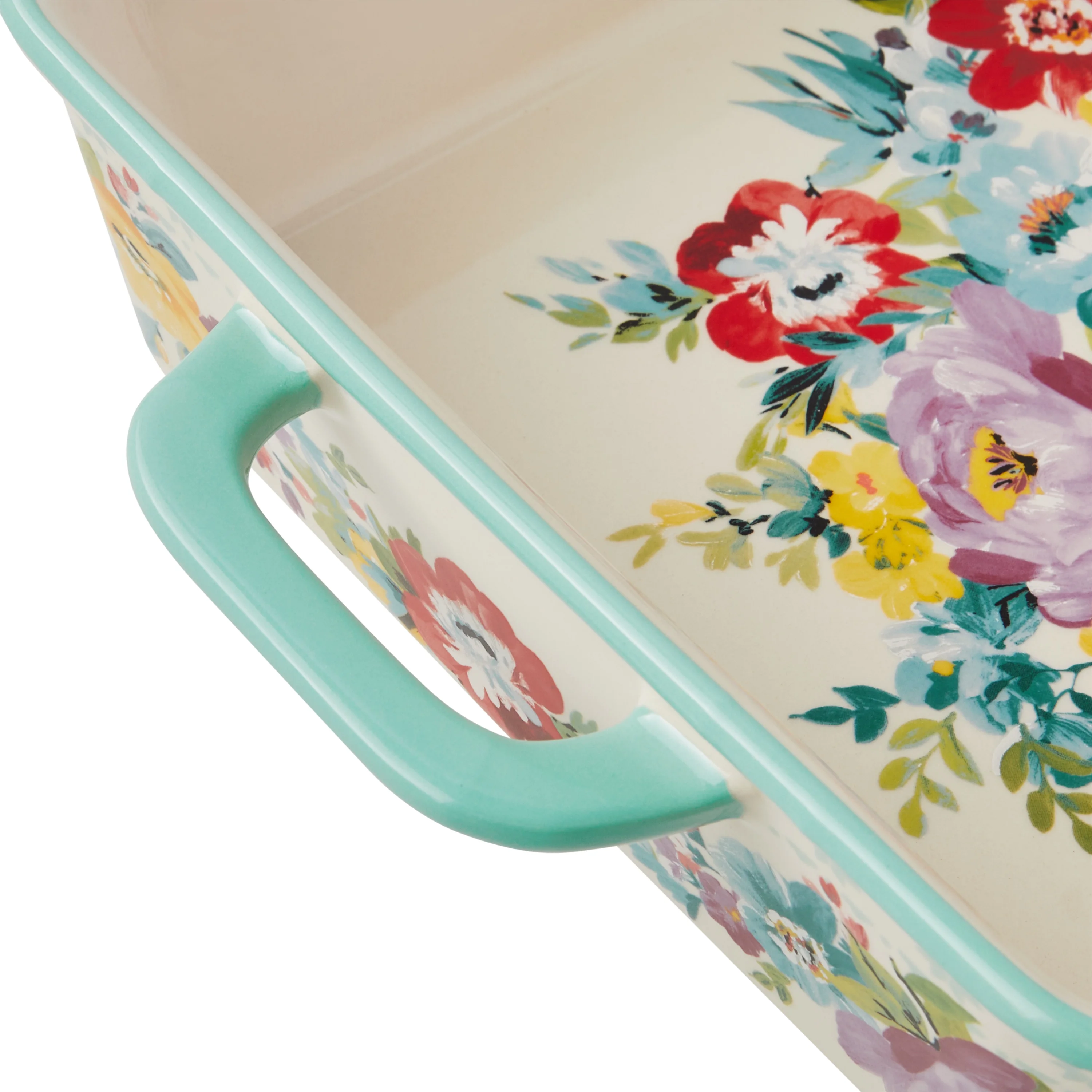 The Pioneer Woman Ceramic 9x13 Baker with Lid, Sweet Romance