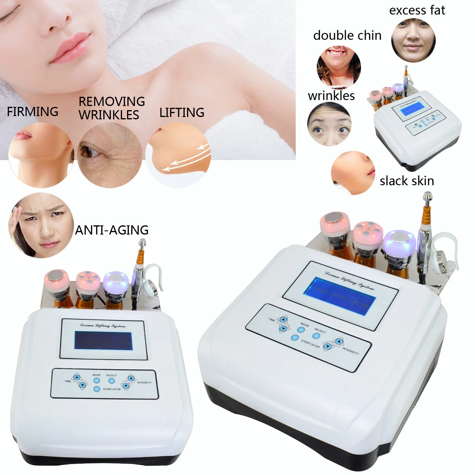 Anqidi Cryo Electroporation No Needle Mesotherapy 40K RF Cryo Cool Machine Fat Body Sculpting Slimming Mesotherapy Machine Spa