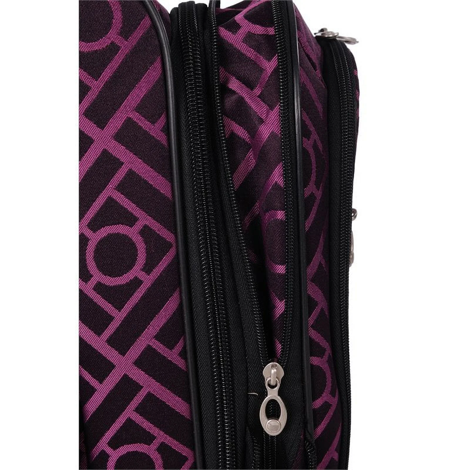 Long Lat Inc. AF 5P Astor Luggage Set Black Purple