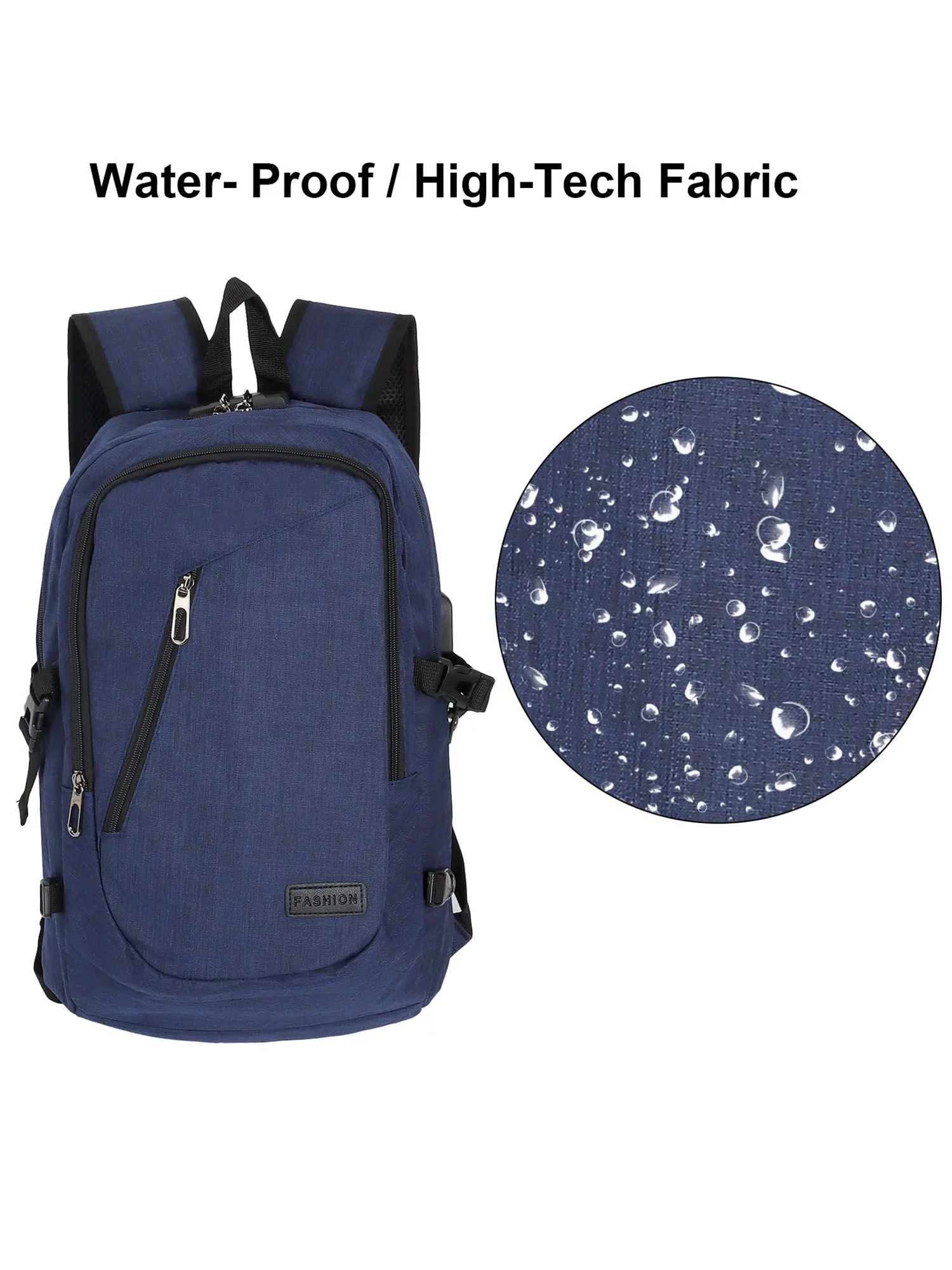 Deago Travel Laptop Backpack for Men Women Business Anti Theft Backpack with USB Charging Port Water Resistant College School Computer Bag, Gray