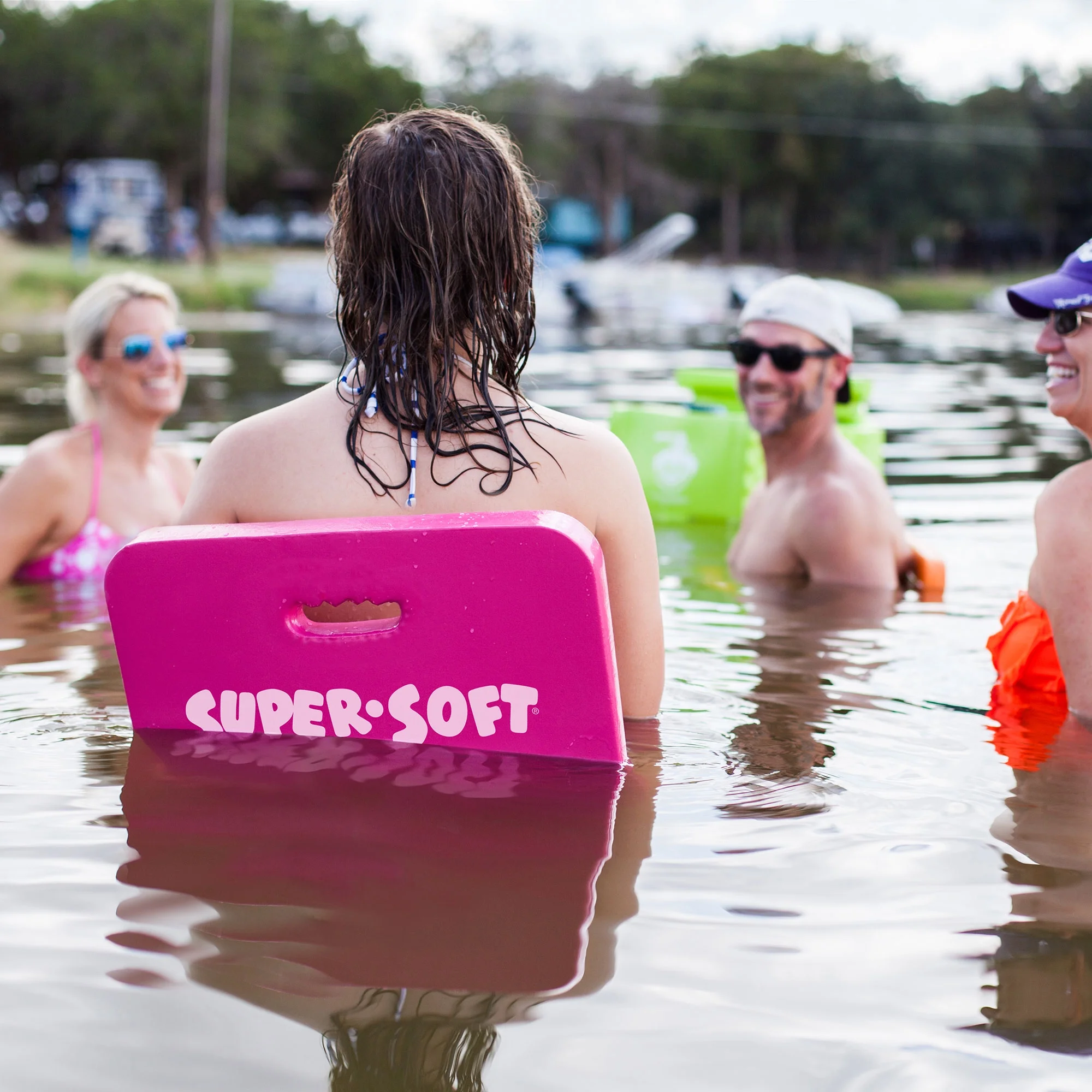 TRC Recreation Super Soft Foam Water Saddle Swim Pool Float, Bahama Blue