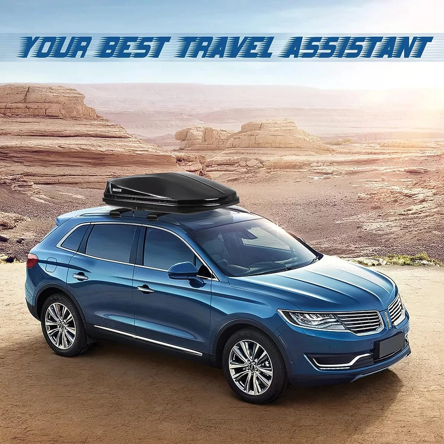 Large Hard Shell Carriers Rooftop Cargo Box with Key Lock 62 (L) x 31 (W) x 15(H) 15 Cubic Feet, Waterproof Heavy Duty Universal Roof Rack Tool-Free Install, Black