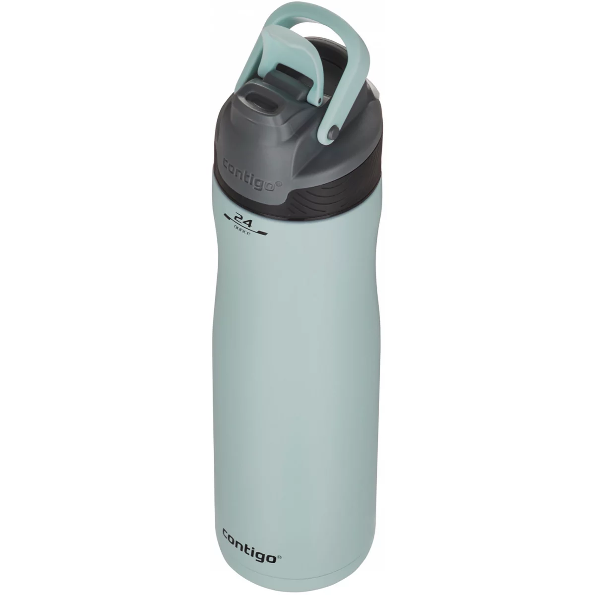 Contigo AutoSeal Chill 24 oz Honeydew Solid Print Double Wall Vacuum Insulated Stainless Steel Water Bottle with Wide Mouth and Flip-Top Lid