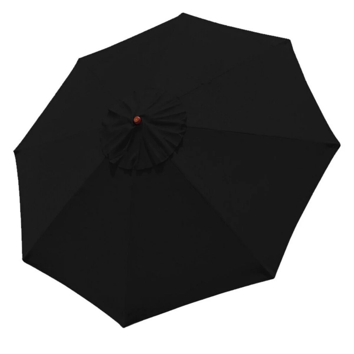 WSYW 10 FT Umbrella Canopy Replacement 8 Ribs Outdoor Patio Table Market Yard Top Cover (Canopy Only) Black