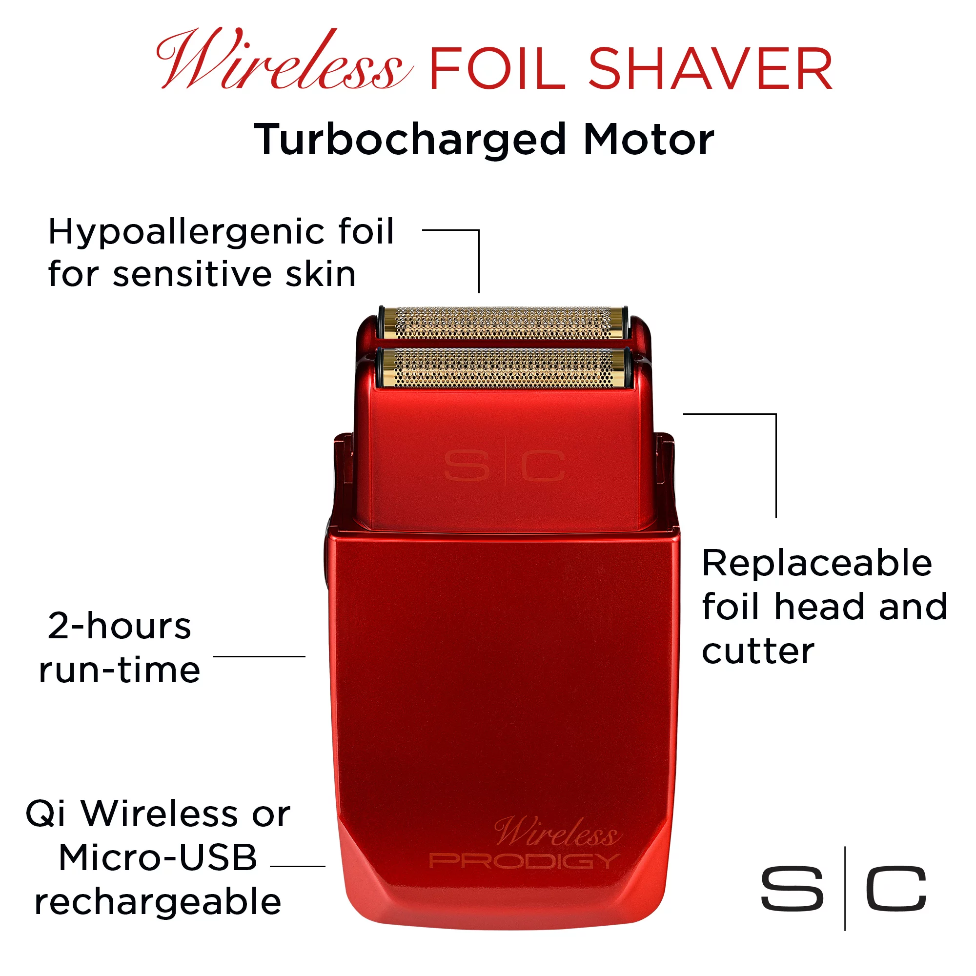StyleCraft Wireless Prodigy Professional Corded or Cordless Men's Foil Shaver