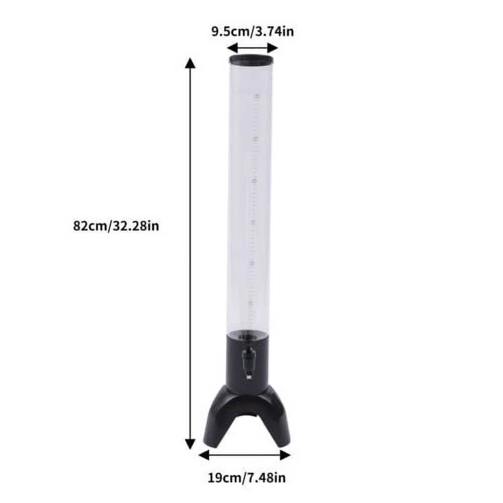 Beer Tower Dispenser with Stainless Steel Tap and Individual Ice Tube 3L/100oZ