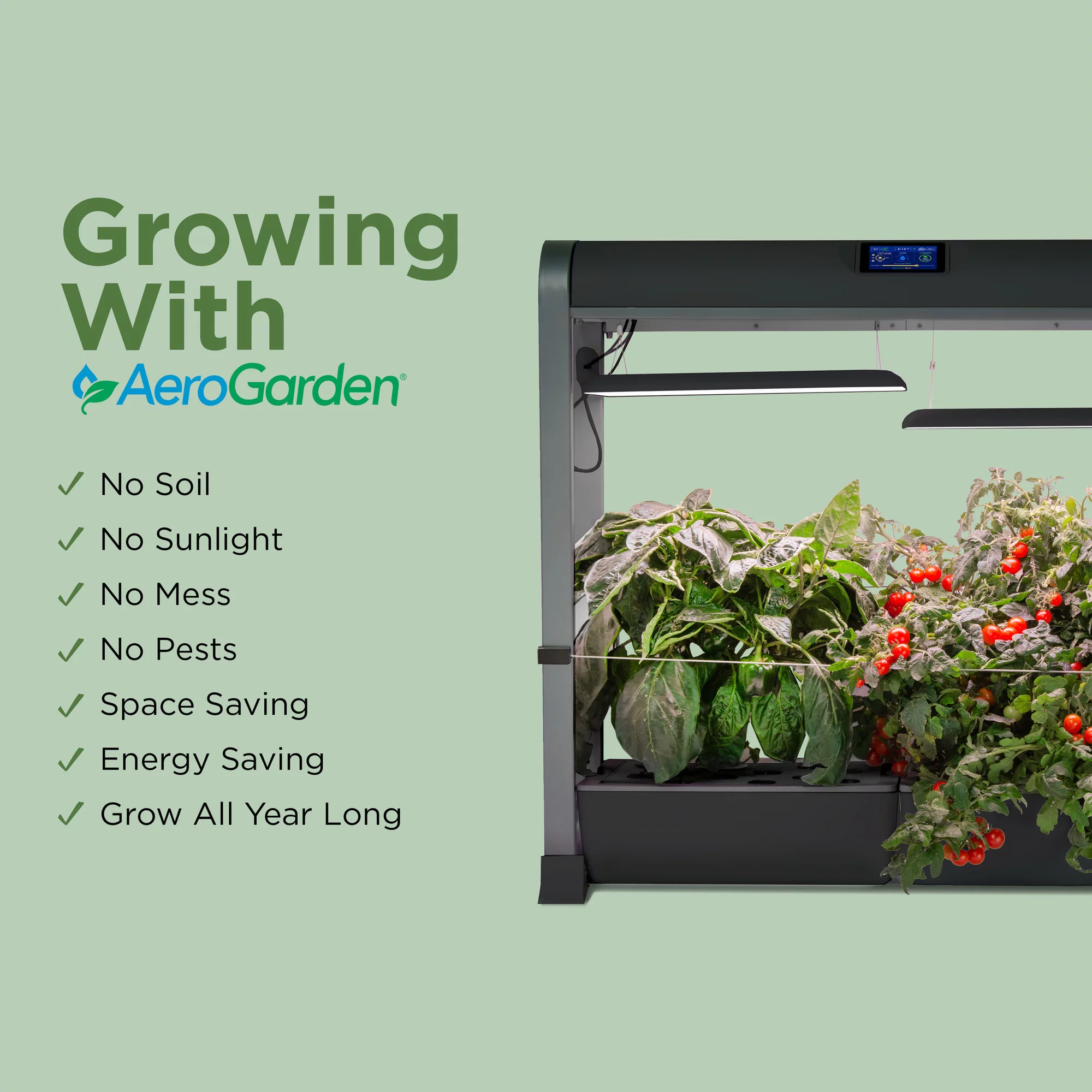 AeroGarden Farm 24Plus with Salad Bar Seed Pod Kit, Black