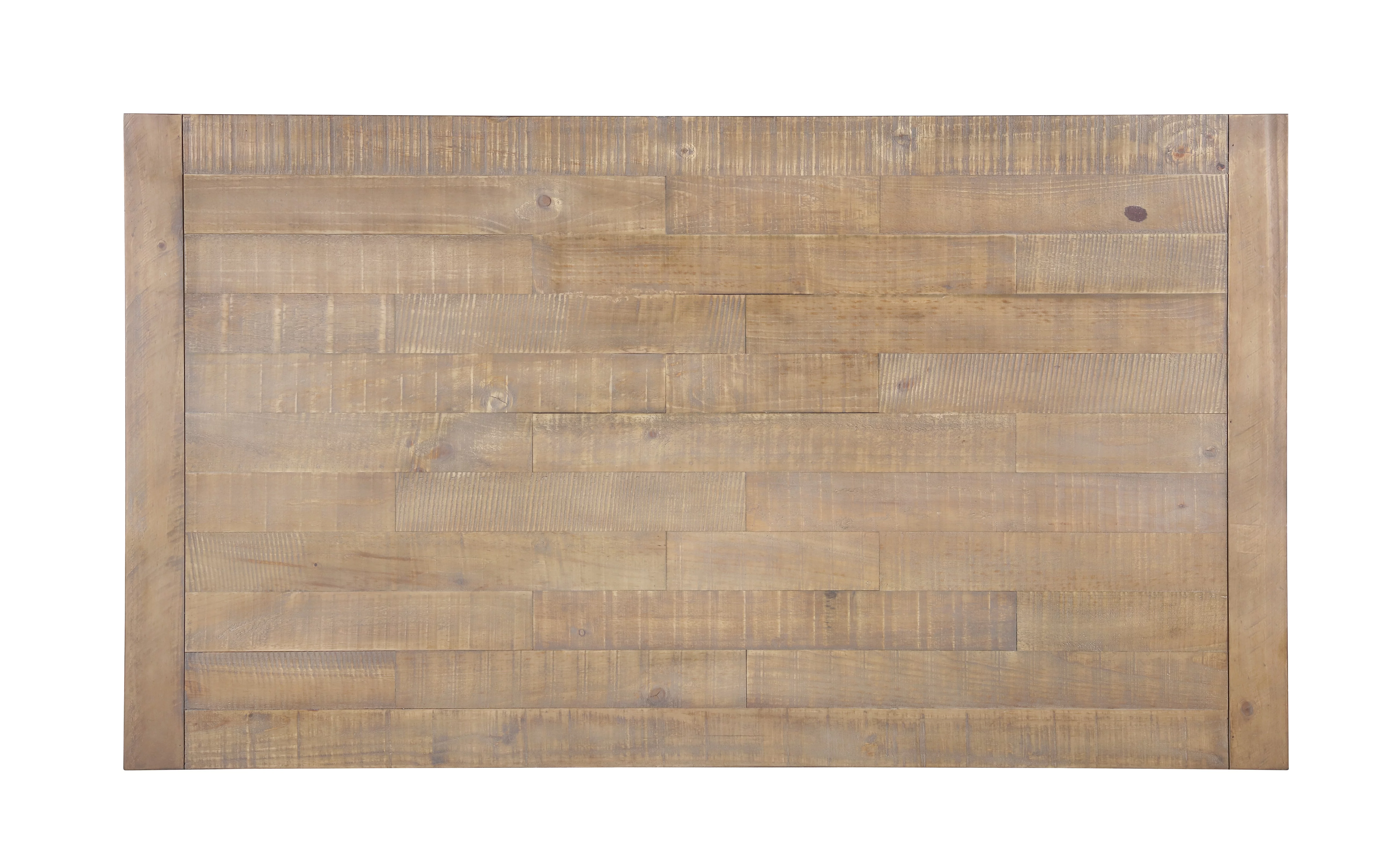 Roundhill Furniture Prato 6-piece Dining Table Set With Cross Back Chairs and Bench, Antique White and Distressed Oak