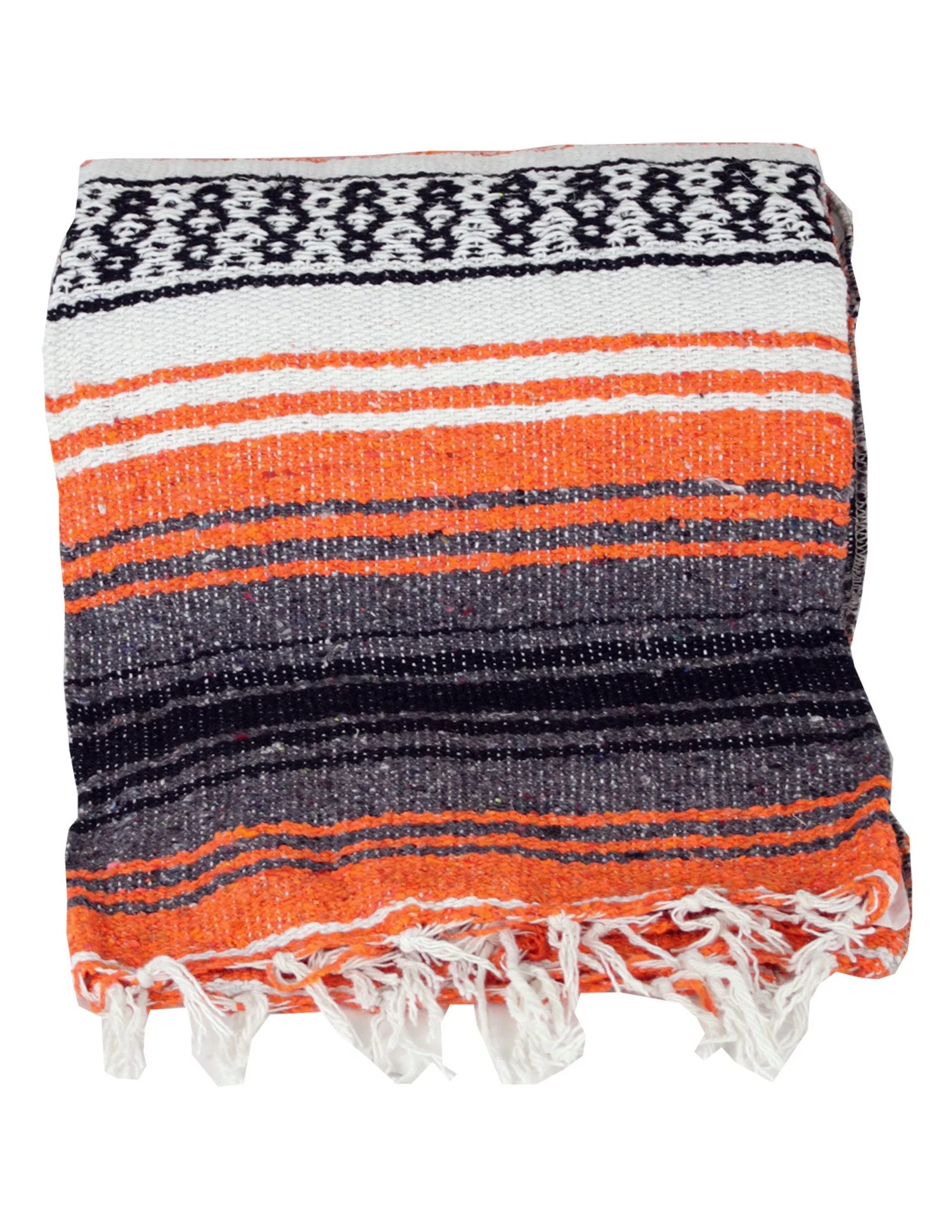 Canyon Creek Orange, White Cotton Throw, 53