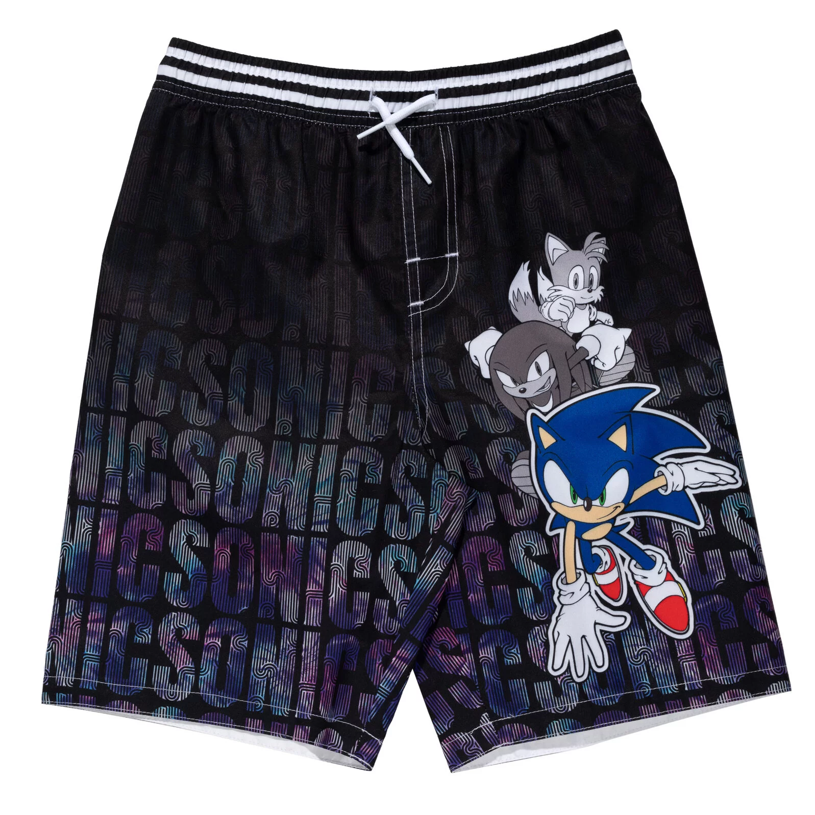 SEGA Sonic The Hedgehog Tails Knuckles Big Boys Pullover Rash Guard and Swim Trunks Outfit Set Little Kid to Big Kid
