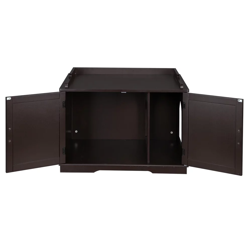 Kmowoo Cat Litter Box Enclosure, Indoor Pet Crate-Hidden Cat Washroom with Vent Holes