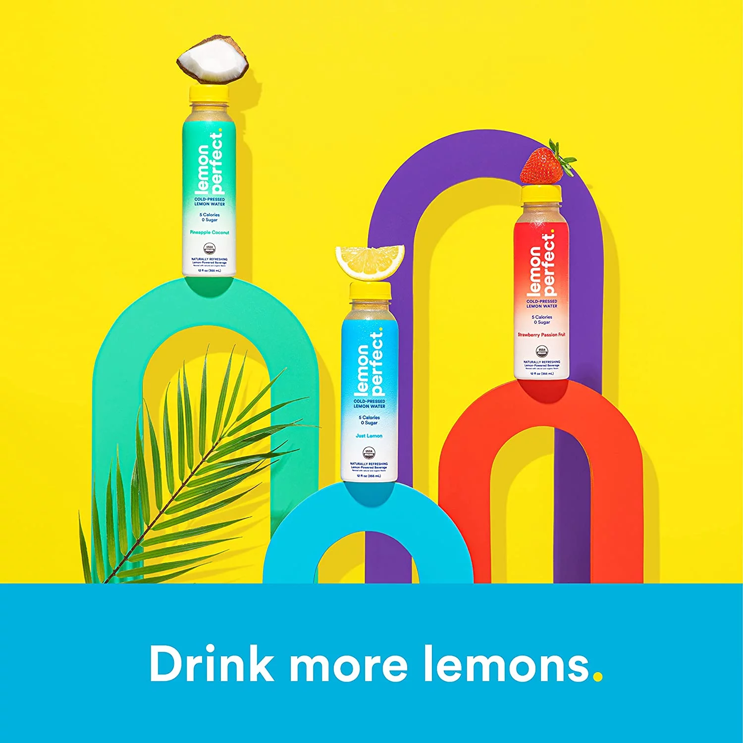 Lemon Perfect Just Lemon, Cold-Pressed Lemon Water, 12-Pack, 12 fl oz