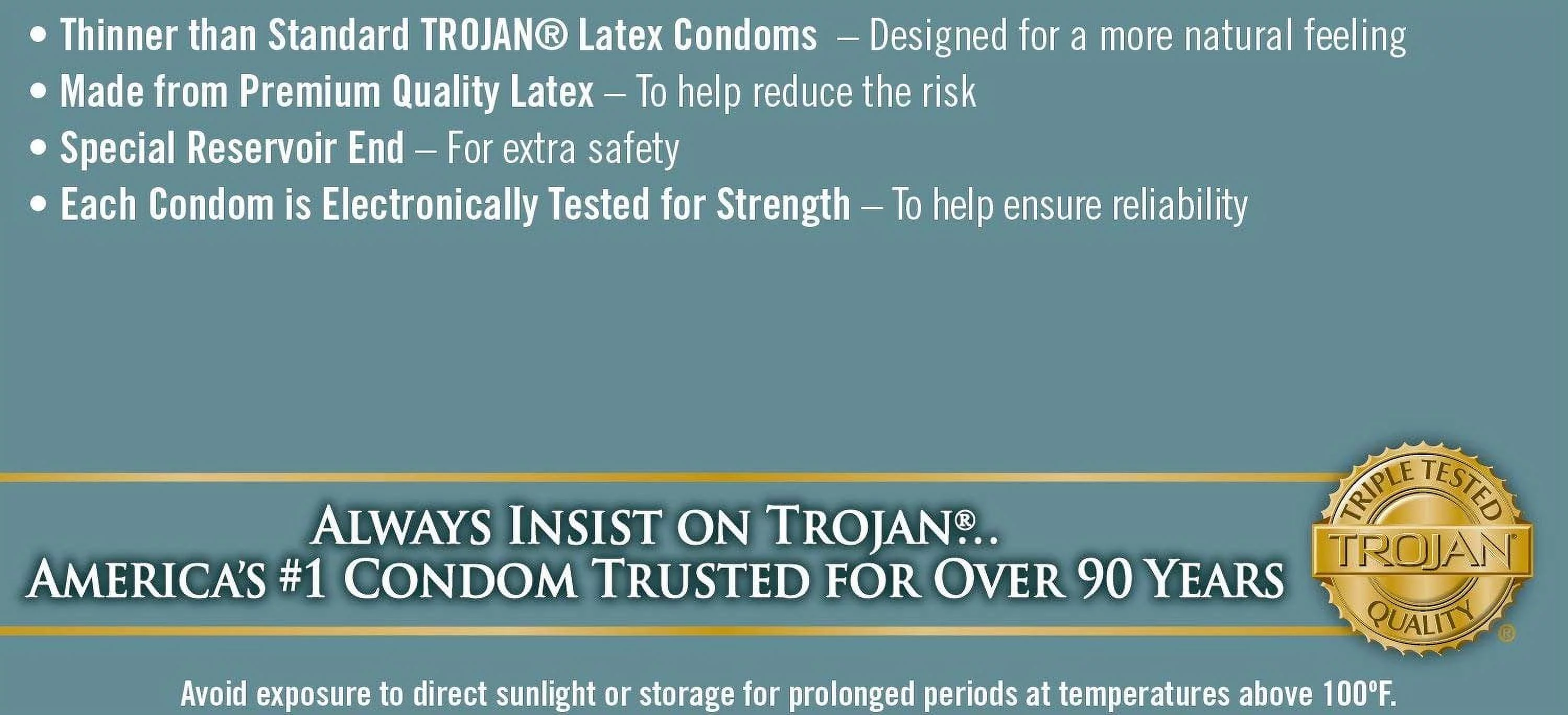 Trojan Ultra Thin Latex Condoms, 36 count