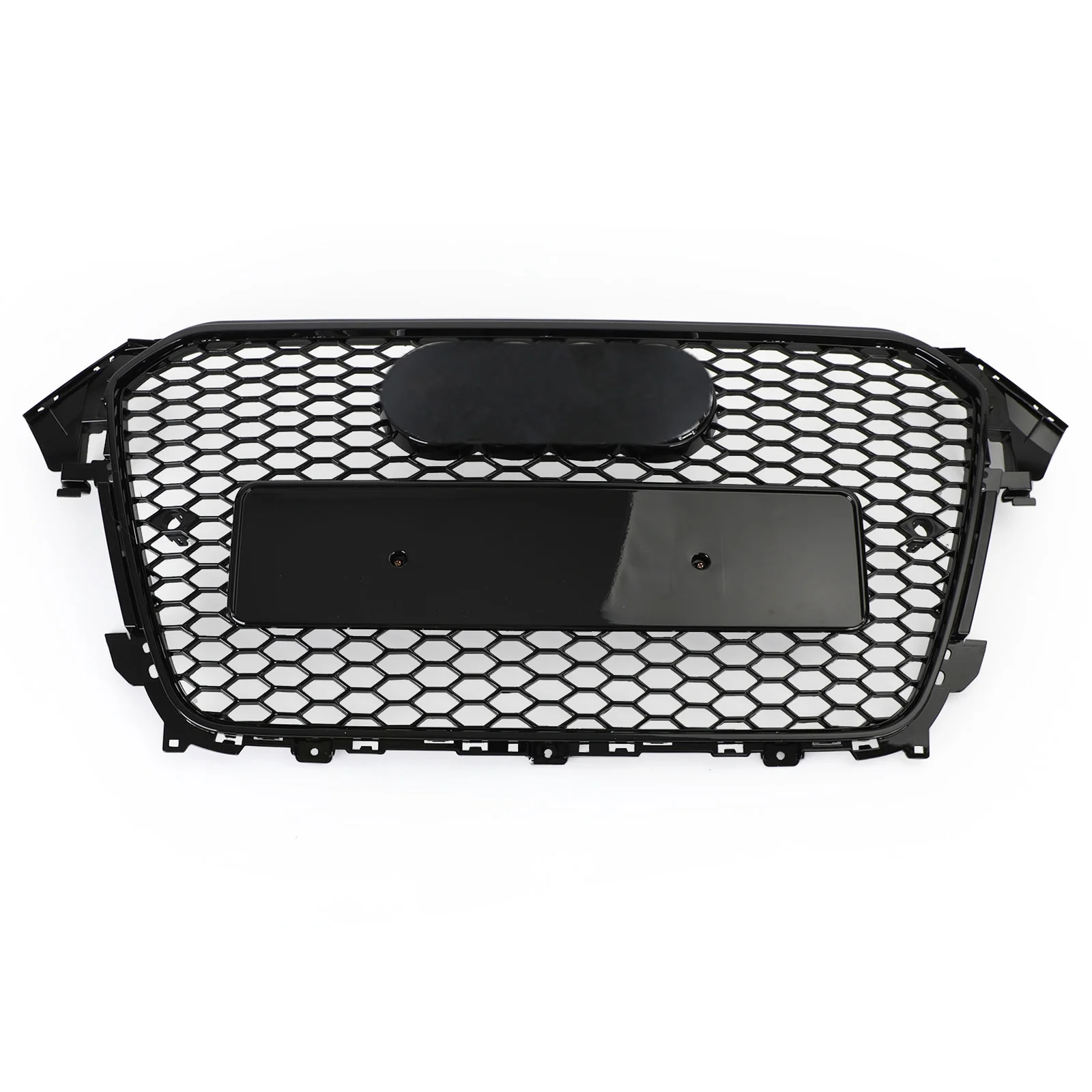 RS4 Style Mesh Front Bumper Grille Grill fit for Audi A4 S4 2013-2016 Gloss Black