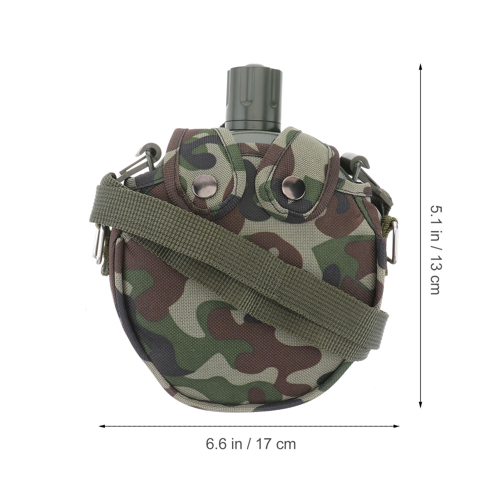 1 Set Portable Camping Canteen Compact Stainless Steel Canteen Water Bottle