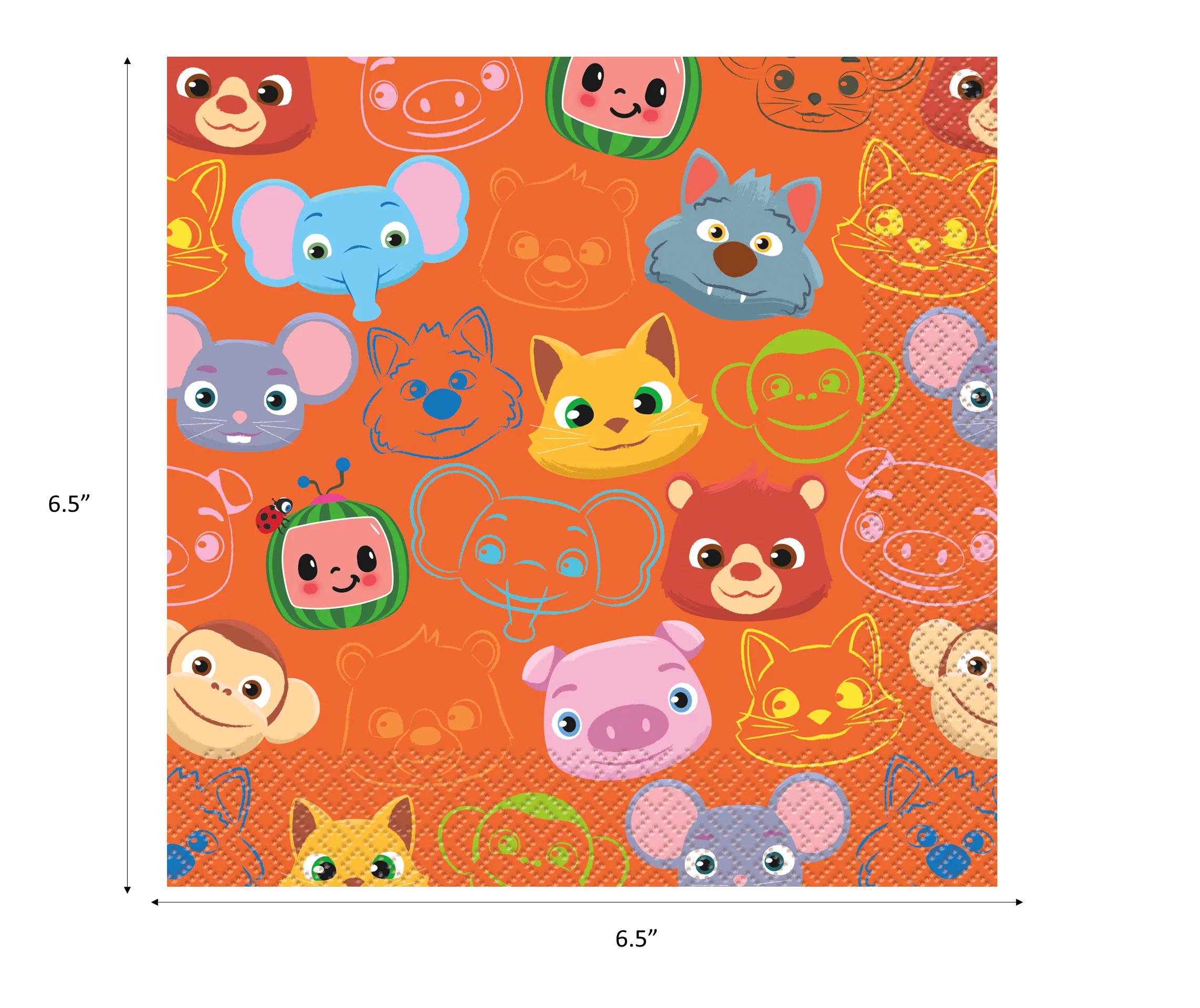 Cocomelon Birthday Party Supplies with Luncheon Plates, Cake Plates, Napkins, Cups, Tablecover, and Forks for 8 Guests