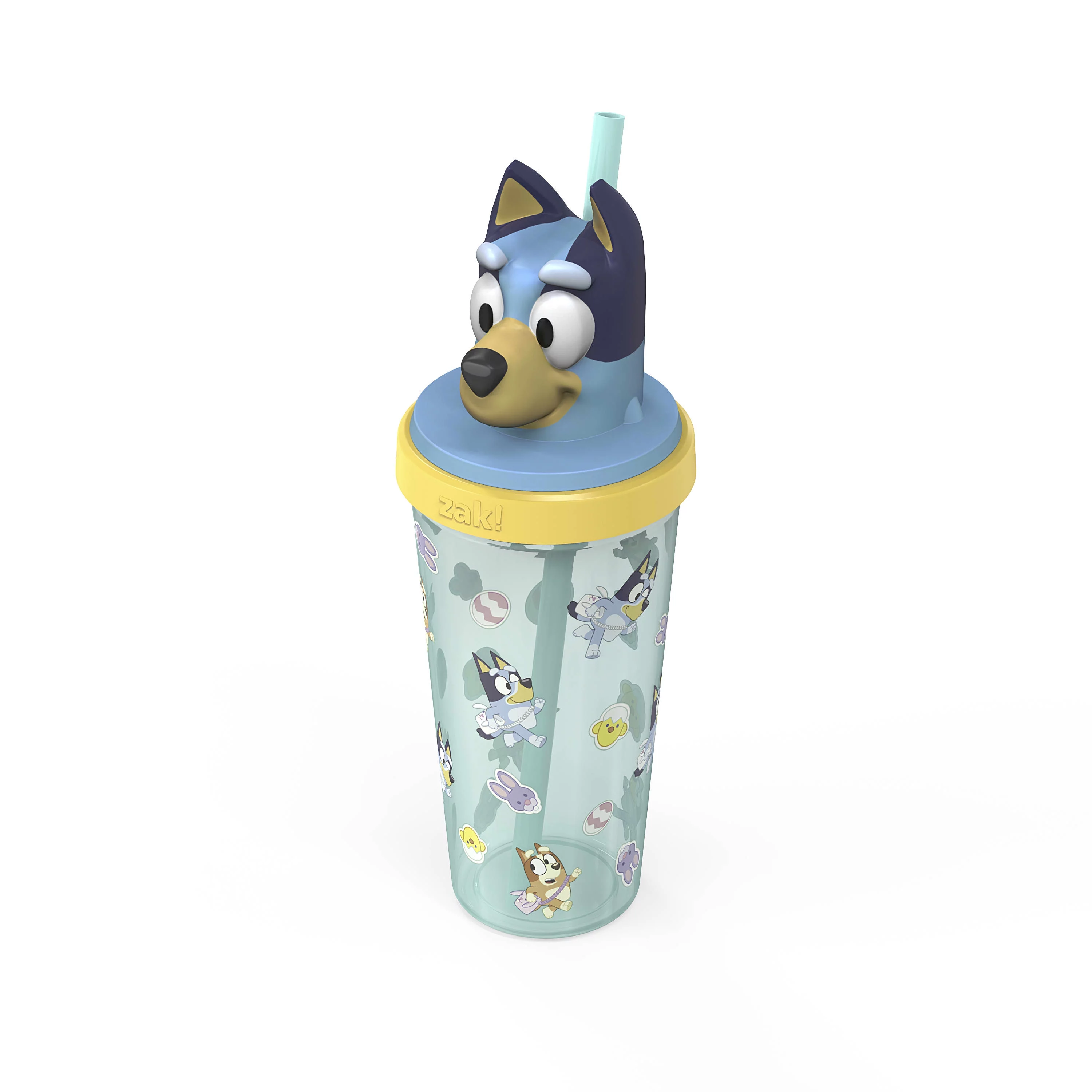 Bluey & Friends 18 oz. Plastic Tumbler with Straw and Sculpted Lid