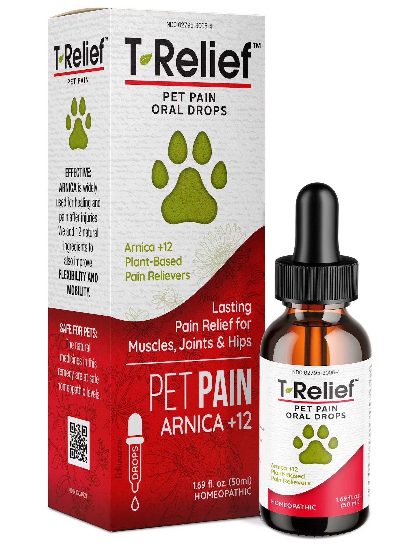MediNatura T-Relief Pet Pain Relief, Natural Homeopathic, 50 ml Oral Drops