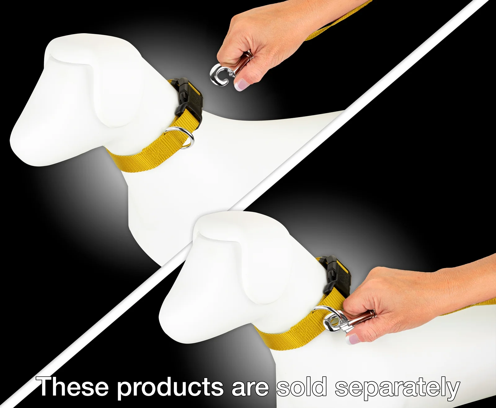 Country Brook Petz® 5/8 inch Nylon Dog Leash - Gold, 6 Foot