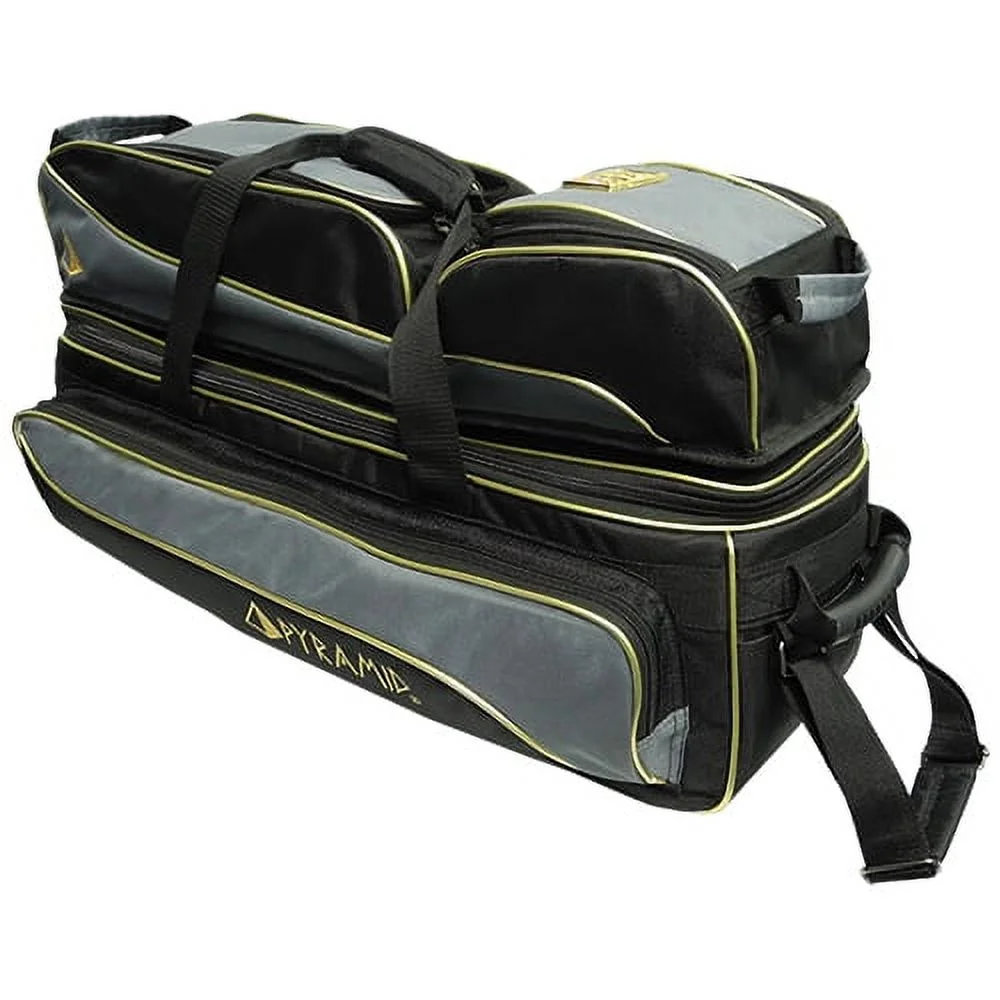Pyramid Black and Gray Bowling Sports Equipment Tote Bag