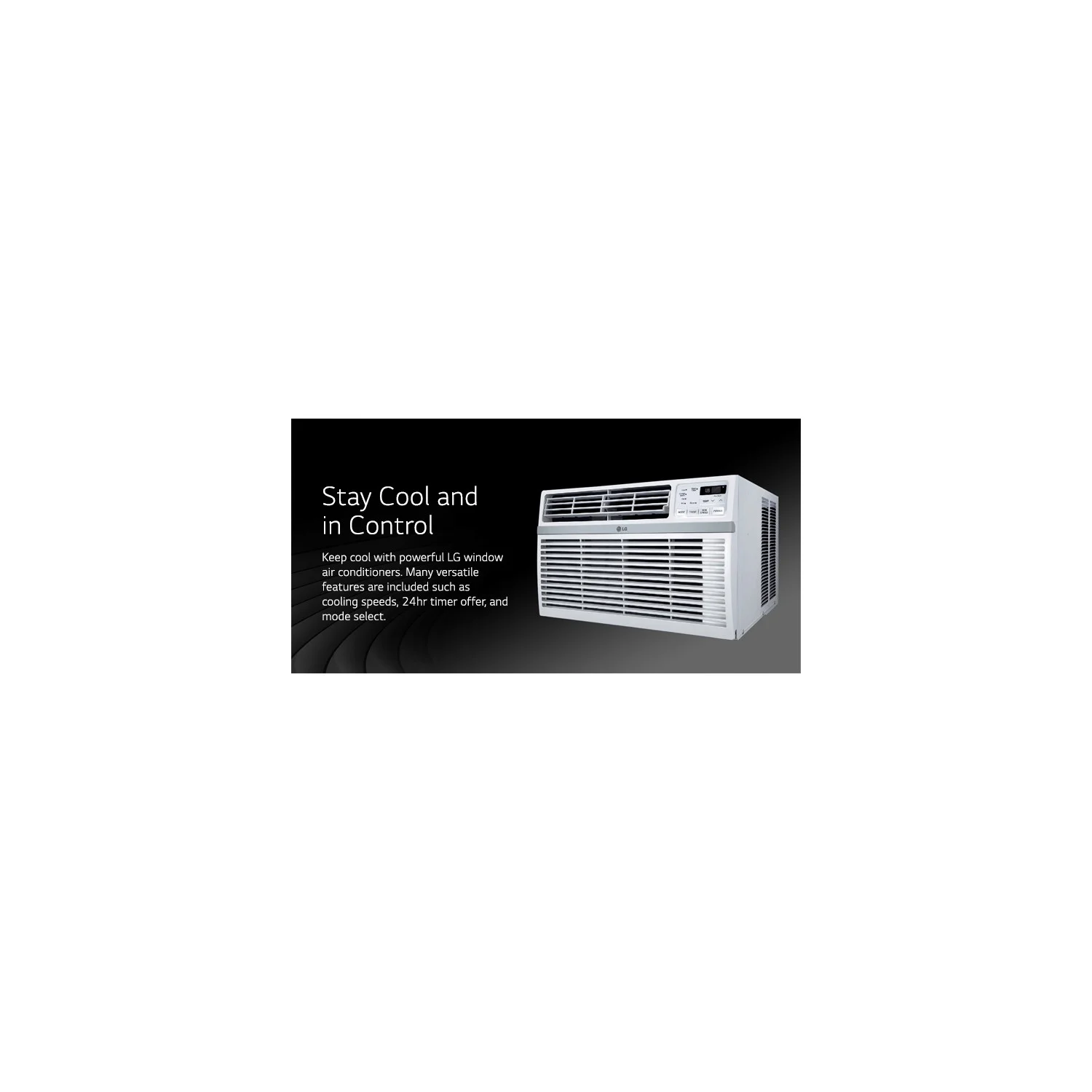 LG 10,000 BTU Window Air Conditioner, Cools 450 Sq.Ft. (18' x 25' Room Size), Quiet Operation, Electronic Control with Remote, 3 Cooling & Fan Speeds, Auto Restart, 115V