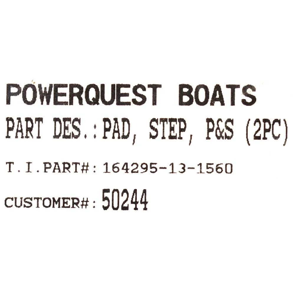 PowerQuest Boat Step Pads 50244 | 7 3/8 x 4 1/2 Inch White (Set of 2)
