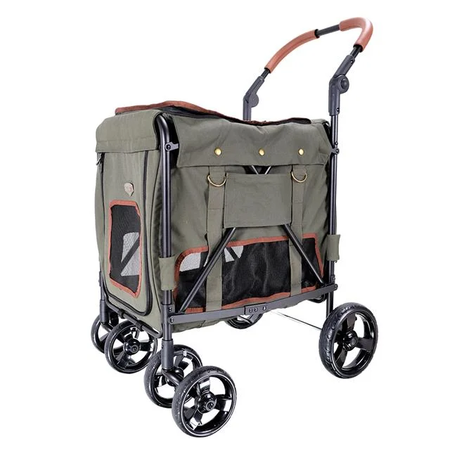 Gentle Giant Pet Wagon Stroller with 4-Wheel Detachable Carrier Wagon for Medium-Large Dogs, Army Green
