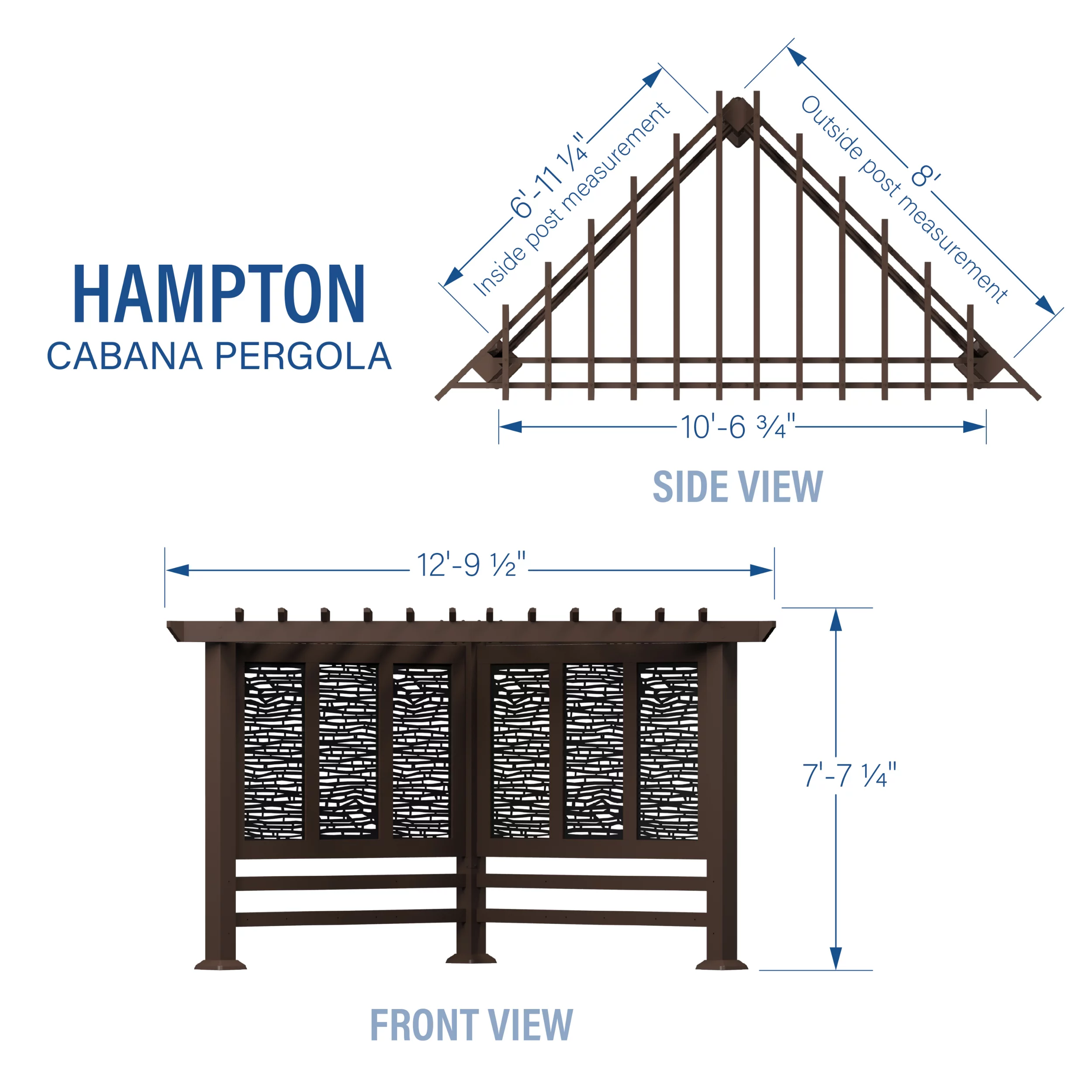 Backyard Discovery Hampton Traditional Steel Cabana Pergola