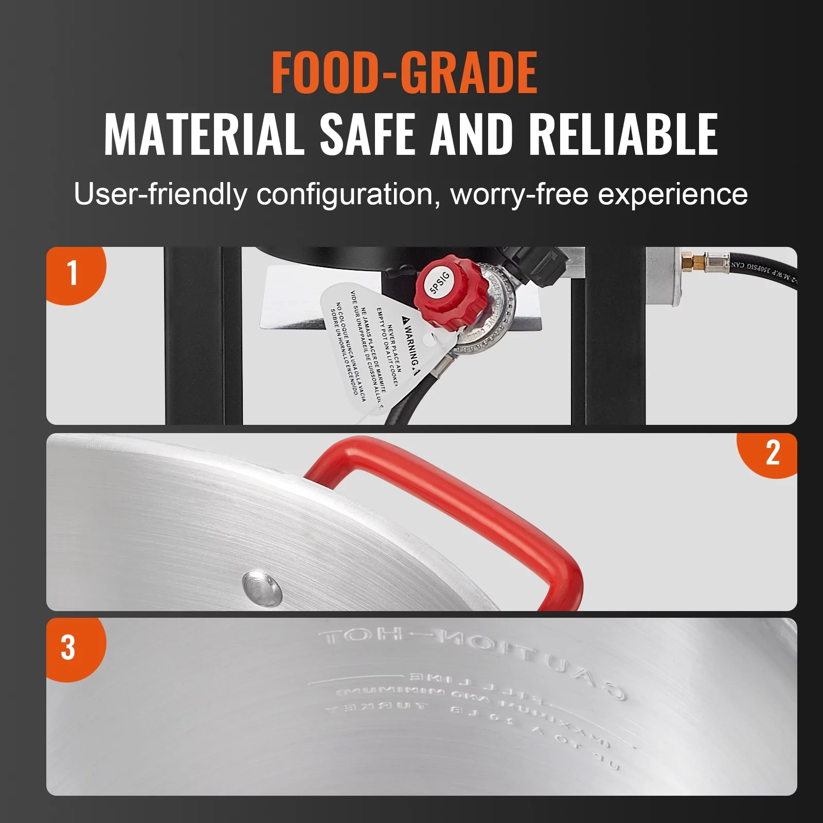 SKYSHALO Turkey Fryer Kit, 2-in-1 30QT Aluminum Turkey Deep Fryer & 10QT Fish Fryer Kit w/Baskets & Stand, 54000 BTU Burner Propane Gas Boiler, Thermometer, Marinade Injector for Outdoor Cooking