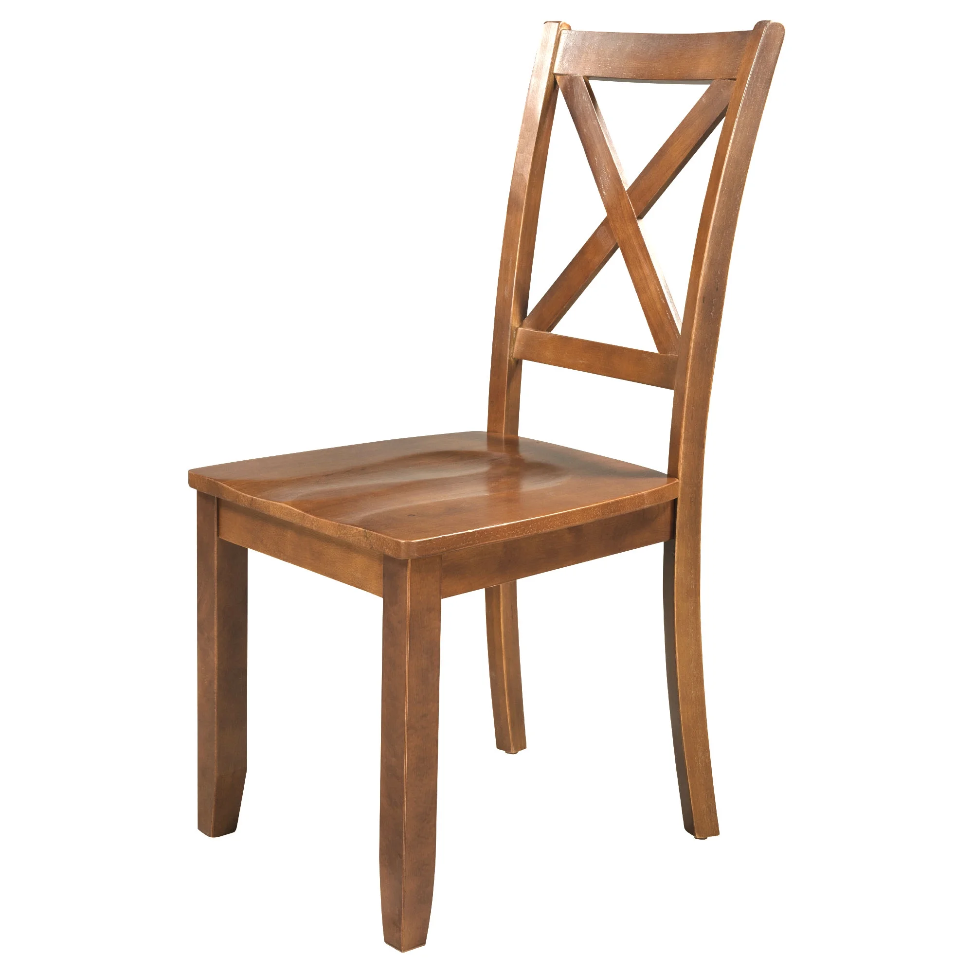 PAPROOS 3 Piece Wood Dining Table Set with Drop Leaf and 2 X-back Chairs, Modern Dining Room Table and Chairs Set for Small Space, Brown