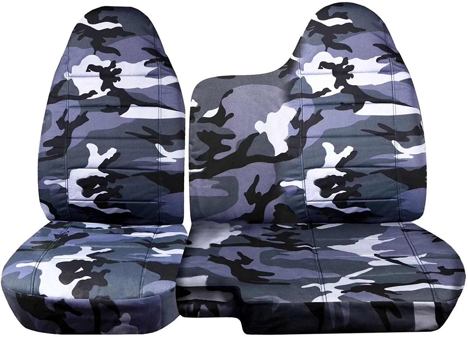T54-Designcovers Fits 2004-2012 Chevy Colorado/GMC Canyon Truck Seat Covers(60/40 Split Bench) No Armrest:Gray Camouflage
