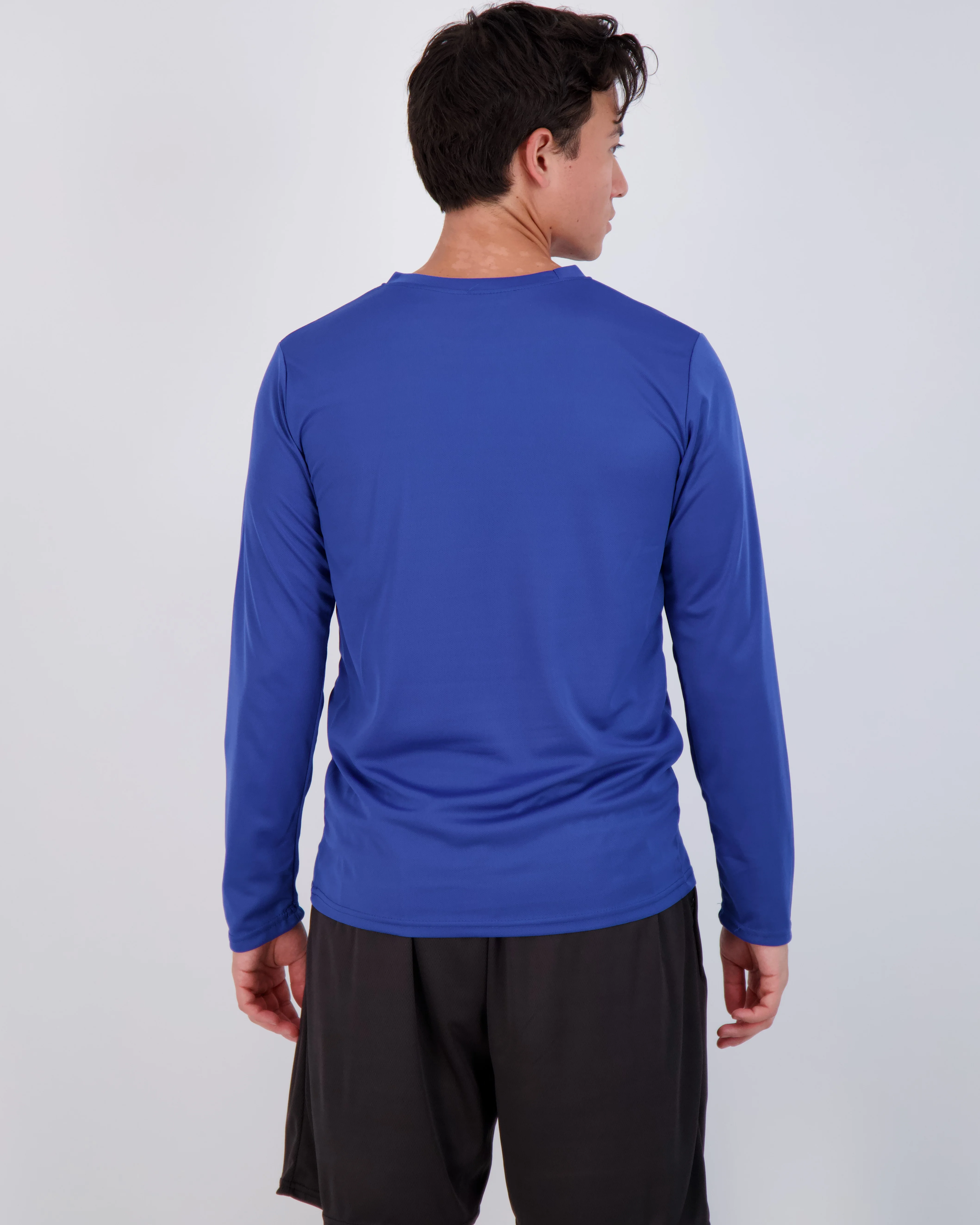 Real Essentials 3 & 5 Pack: Men's Mesh Quick Dry Athletic Long Sleeve T-Shirt UPF SPF UV Sun (Available In Big & Tall)