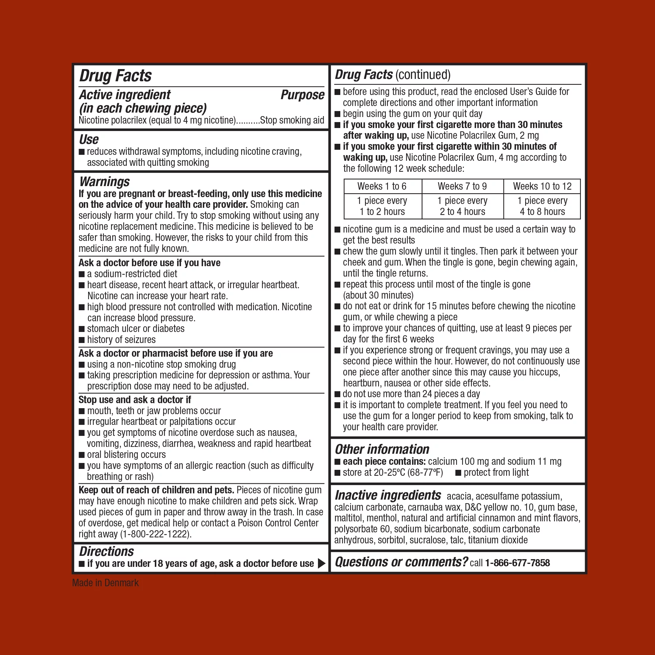 Equate Nicotine Polacrilex Coated Gum 4 mg, Cinnamon Flavor, Stop Smoking Aid, 160 Count
