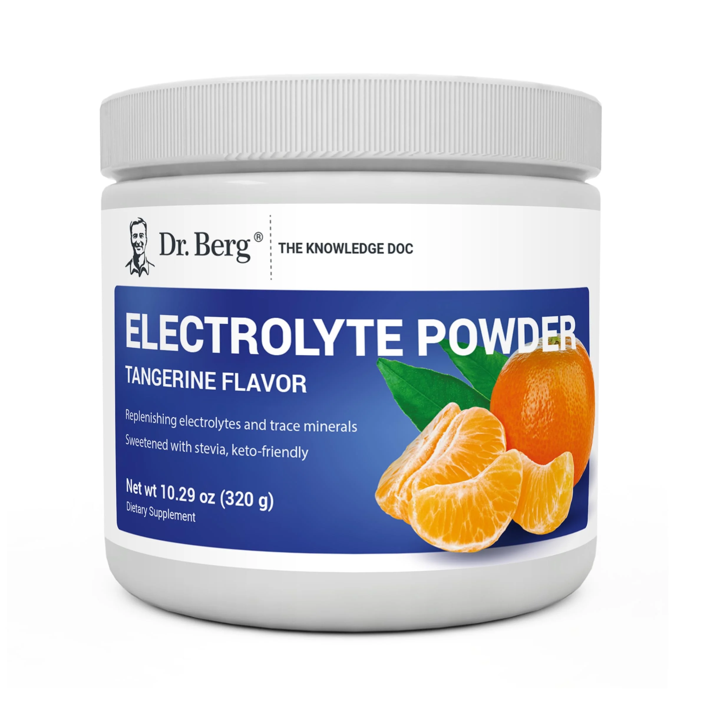 Dr. Berg Electrolyte Powder, Tangerine Flavor Hydration Powder - 50 Servings