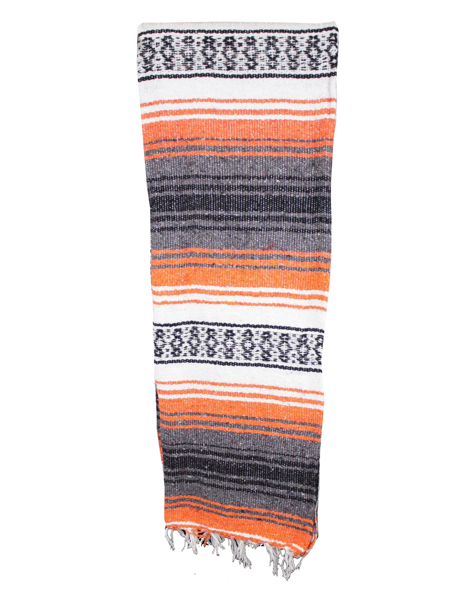 Canyon Creek Orange, White Cotton Throw, 53