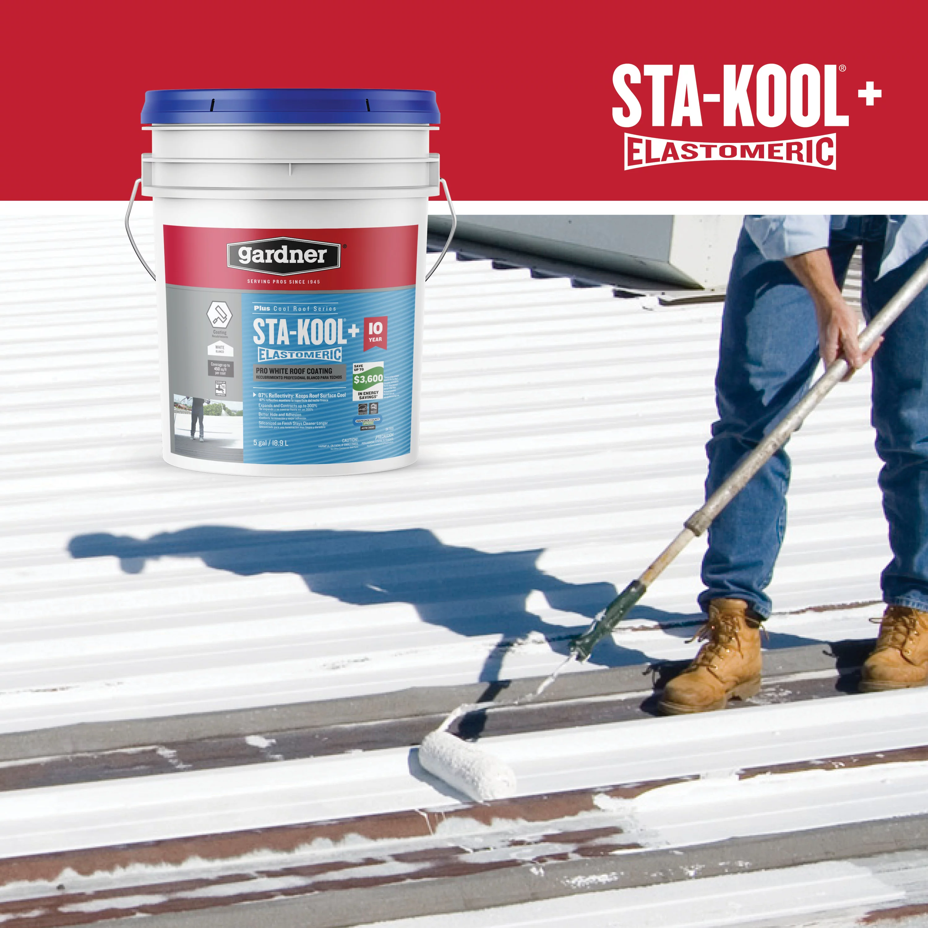 Gardner-Gibson Sta-Kool 10-Year PRO Elastomeric Roof Coating