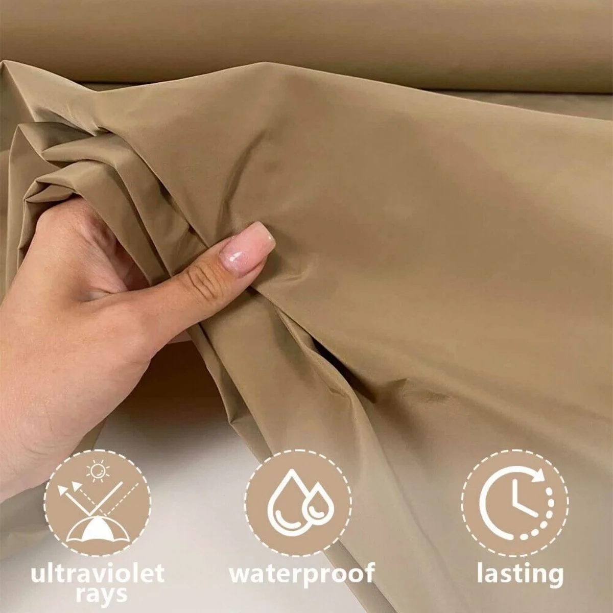 WSYW 10 FT Umbrella Canopy Replacement 8 Ribs Outdoor Patio Table Market Yard Top Cover (Canopy Only) Black