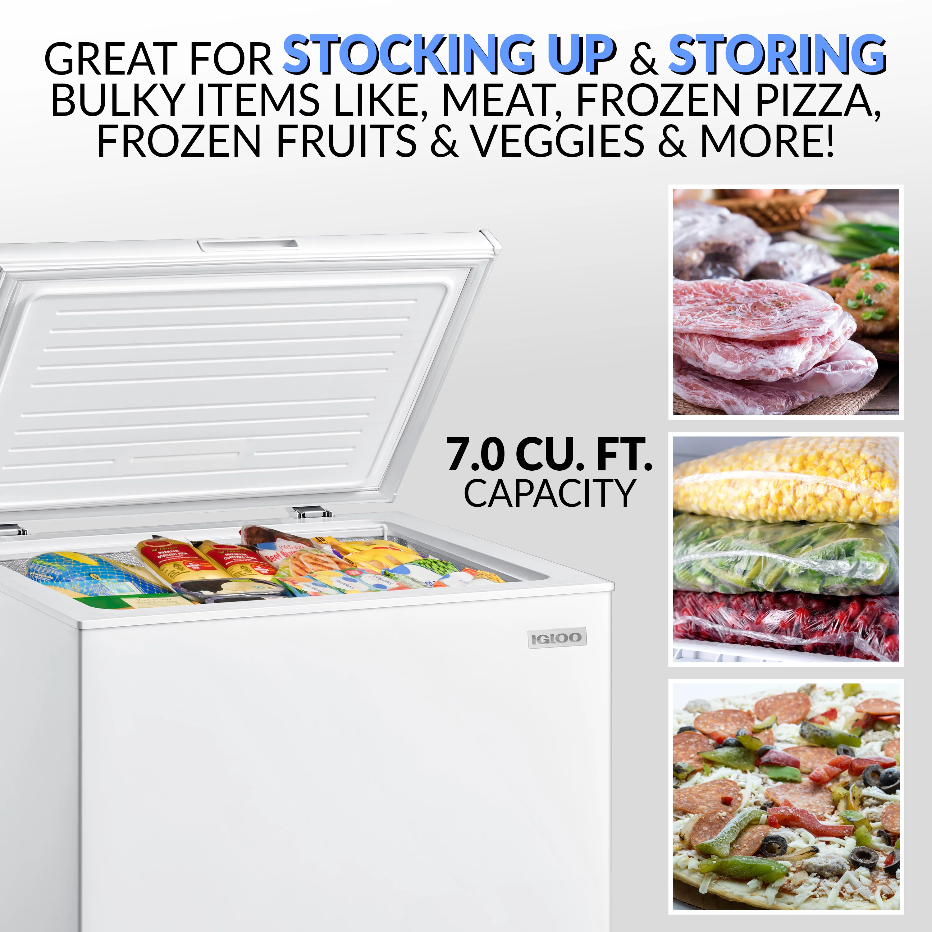 Igloo ICFMD70WH6A 7.0 CU. FT. Chest Freezer