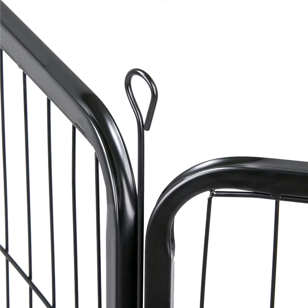 Topeakmart 6 Panels Heavy Duty Pet Playpen Dog Exercise Pen Cat Fence, 23.6''H, Black