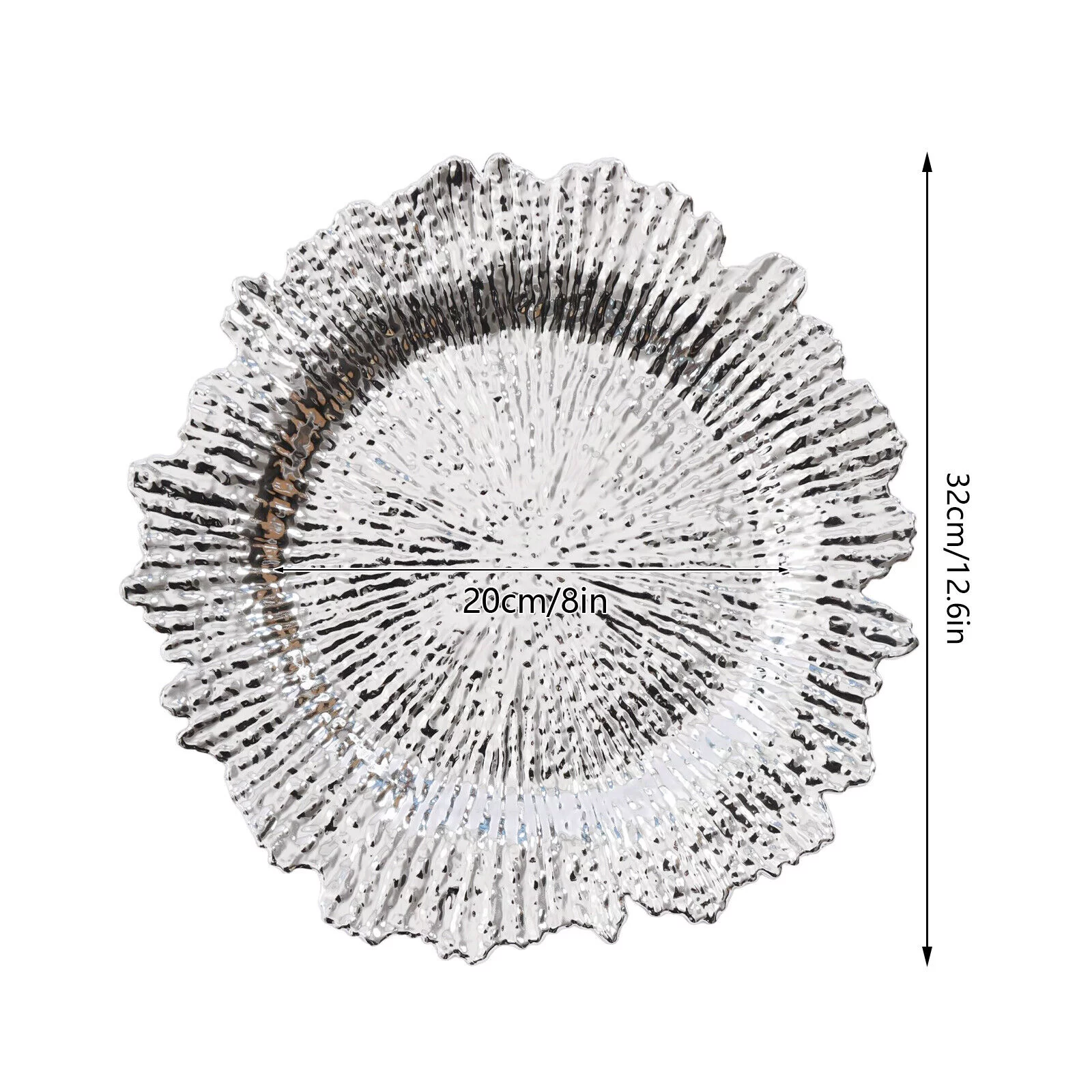 ZhdnBhnos 24 Pack Charger Plates 13'' Banquet Party Dinner Tableware Decor Coral Reef Texture Plastic Dishes Plate Chargers